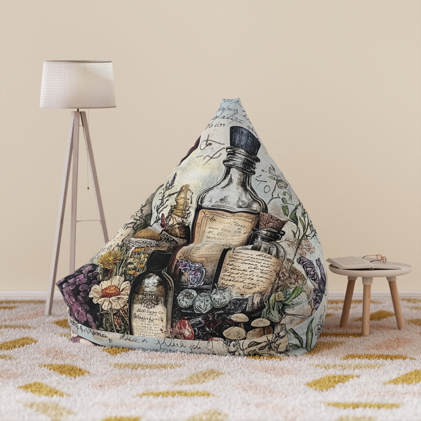 Apothecary Bean Bag Cover – Witchcore & Fairycore Home Decor