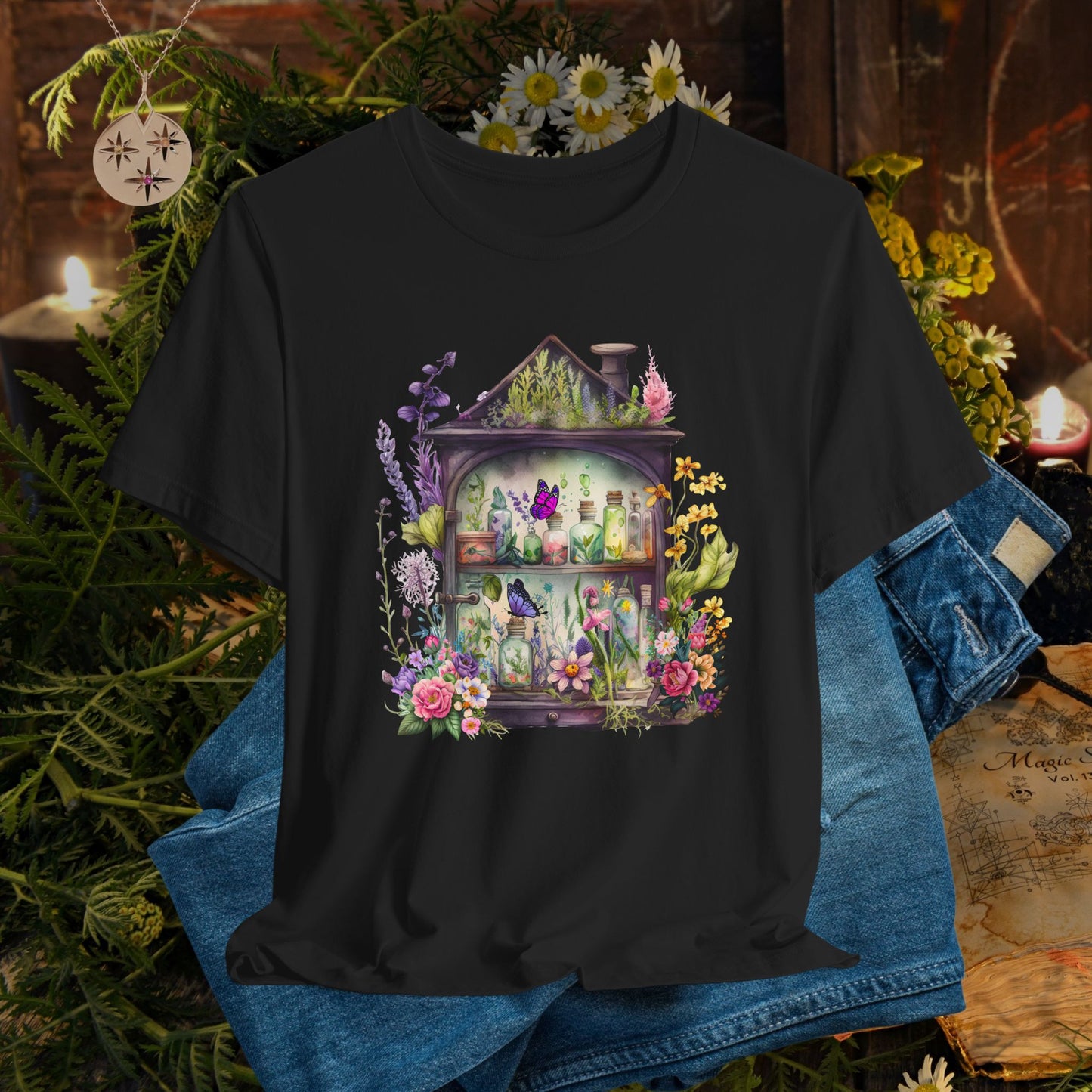 Fairy Garden Tee — Whimsical Floral Apothecary Shirt