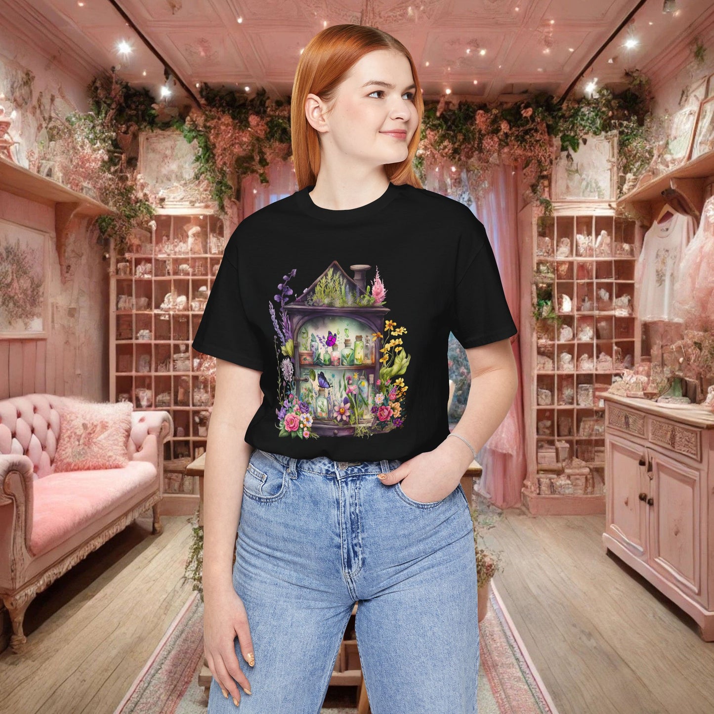 Fairy Garden Tee — Whimsical Floral Apothecary Shirt