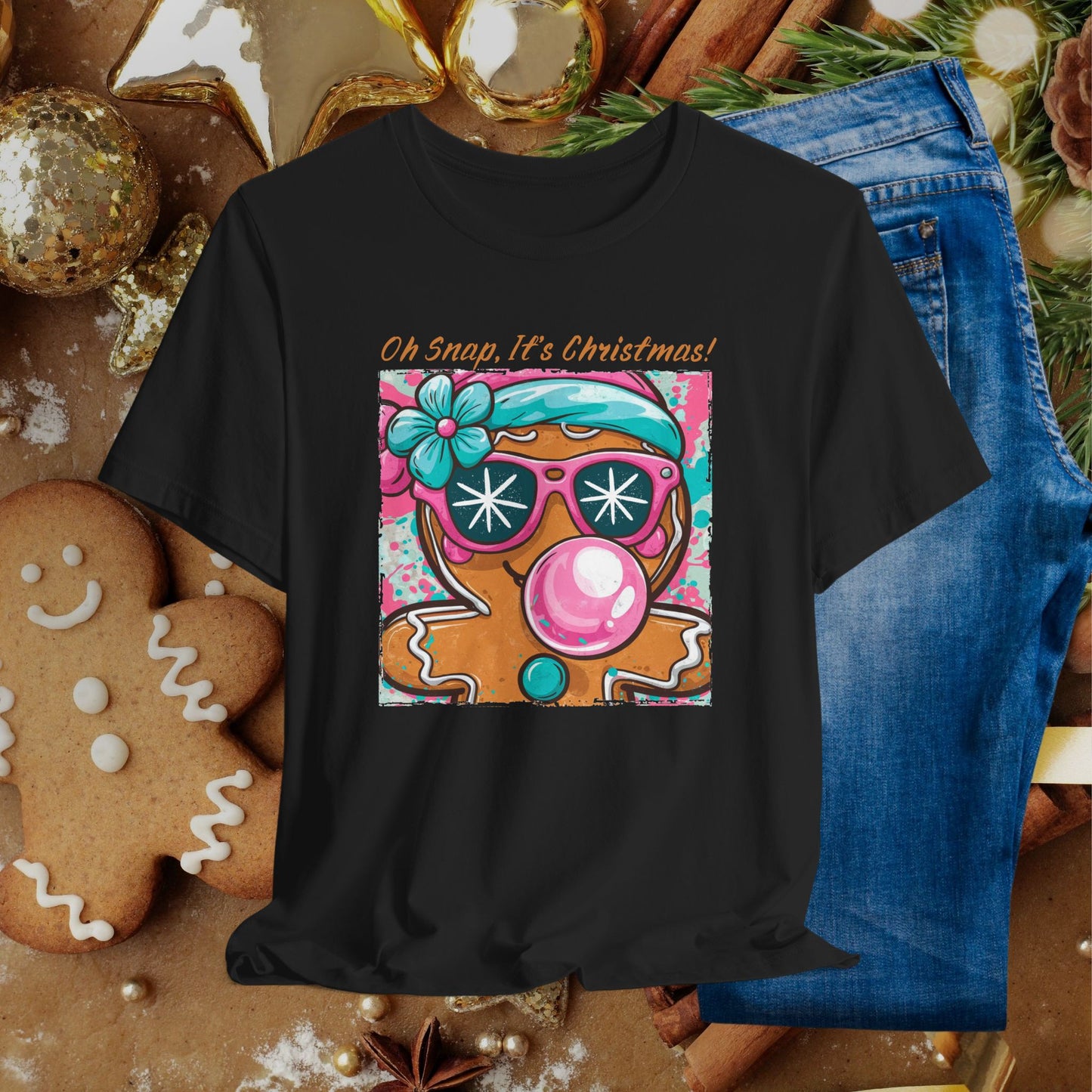 Oh Snap It’s Christmas! Gingerbread Girl Graphic Tee
