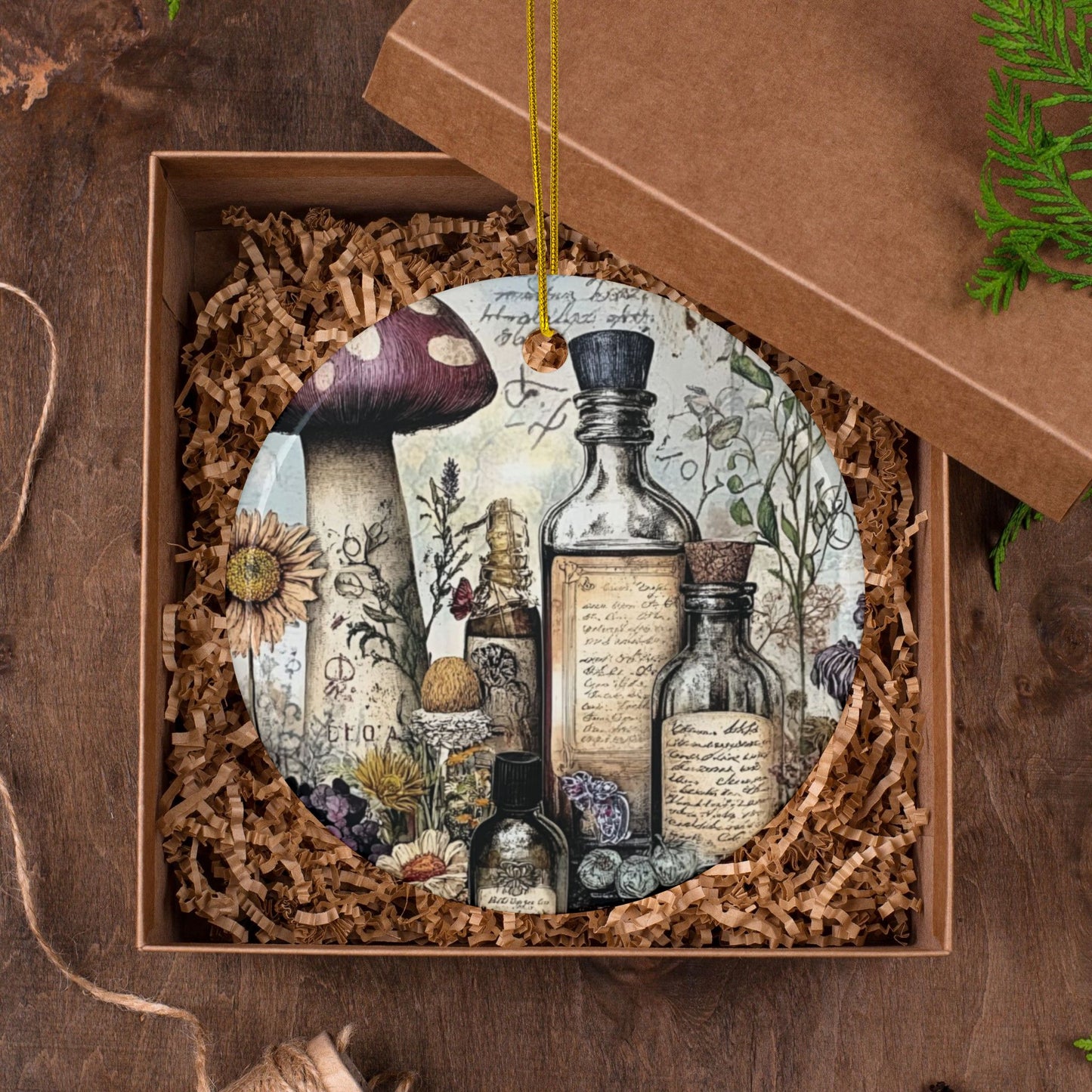 Witchy Apothecary Potion Bottle Ornament