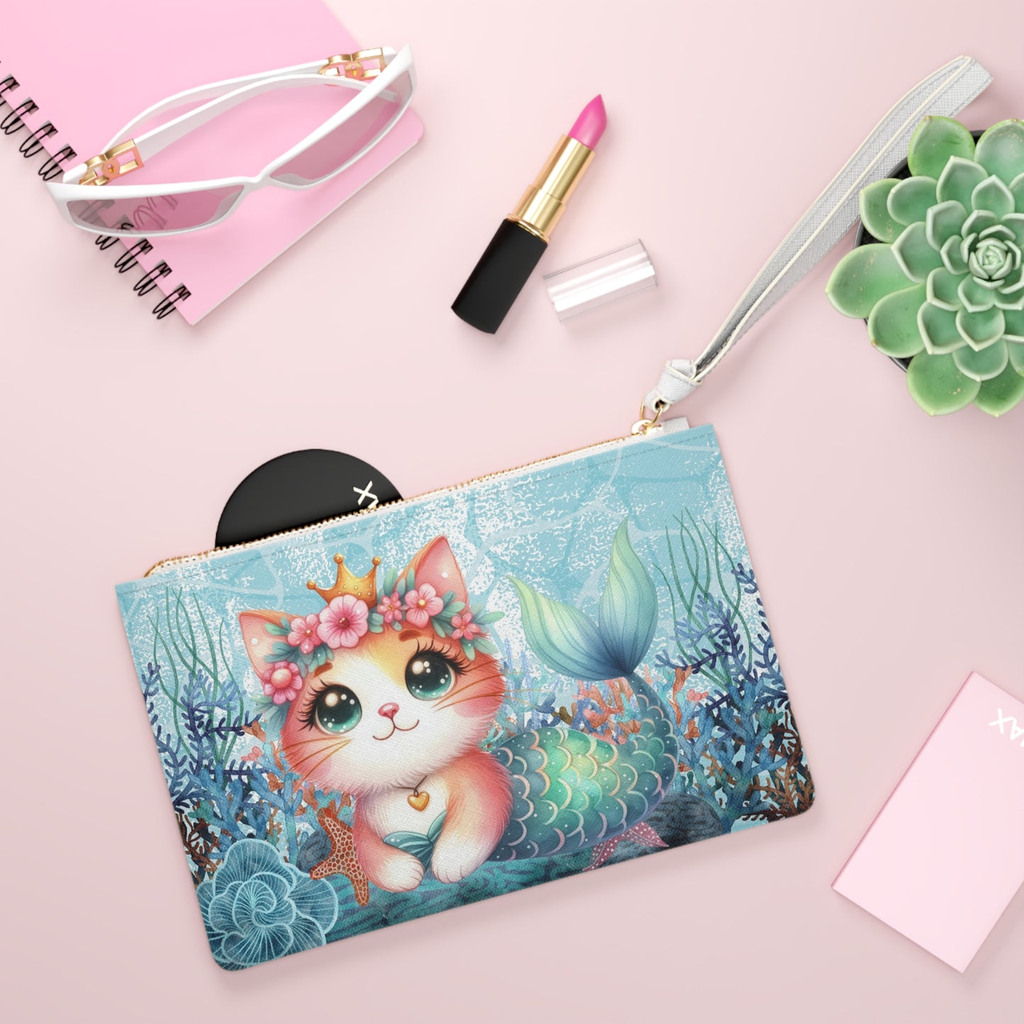 Mermaid Cat Makeup Bag