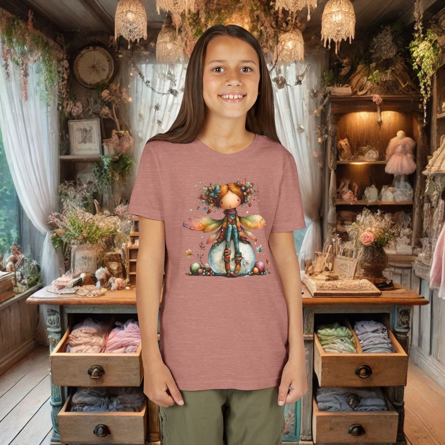 Kids Fairy Girl Tee — Whimsical Woodland Fairy T-Shirt