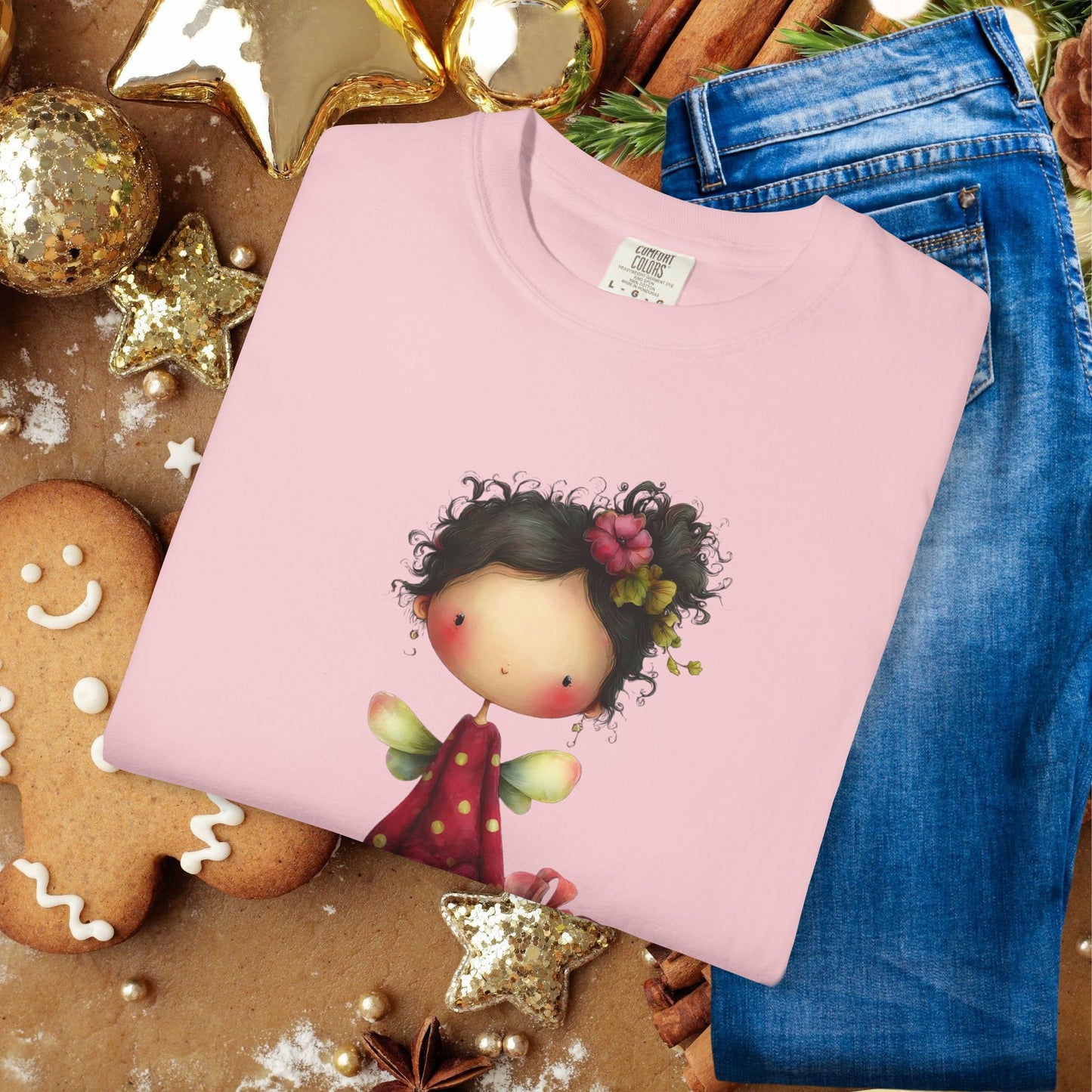 Christmas Gift Angel T‑Shirt — Merry Christmas Cute Holiday Graphic Tee