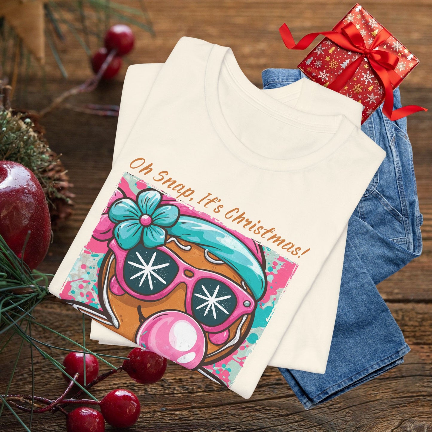 Oh Snap It’s Christmas! Gingerbread Girl Graphic Tee