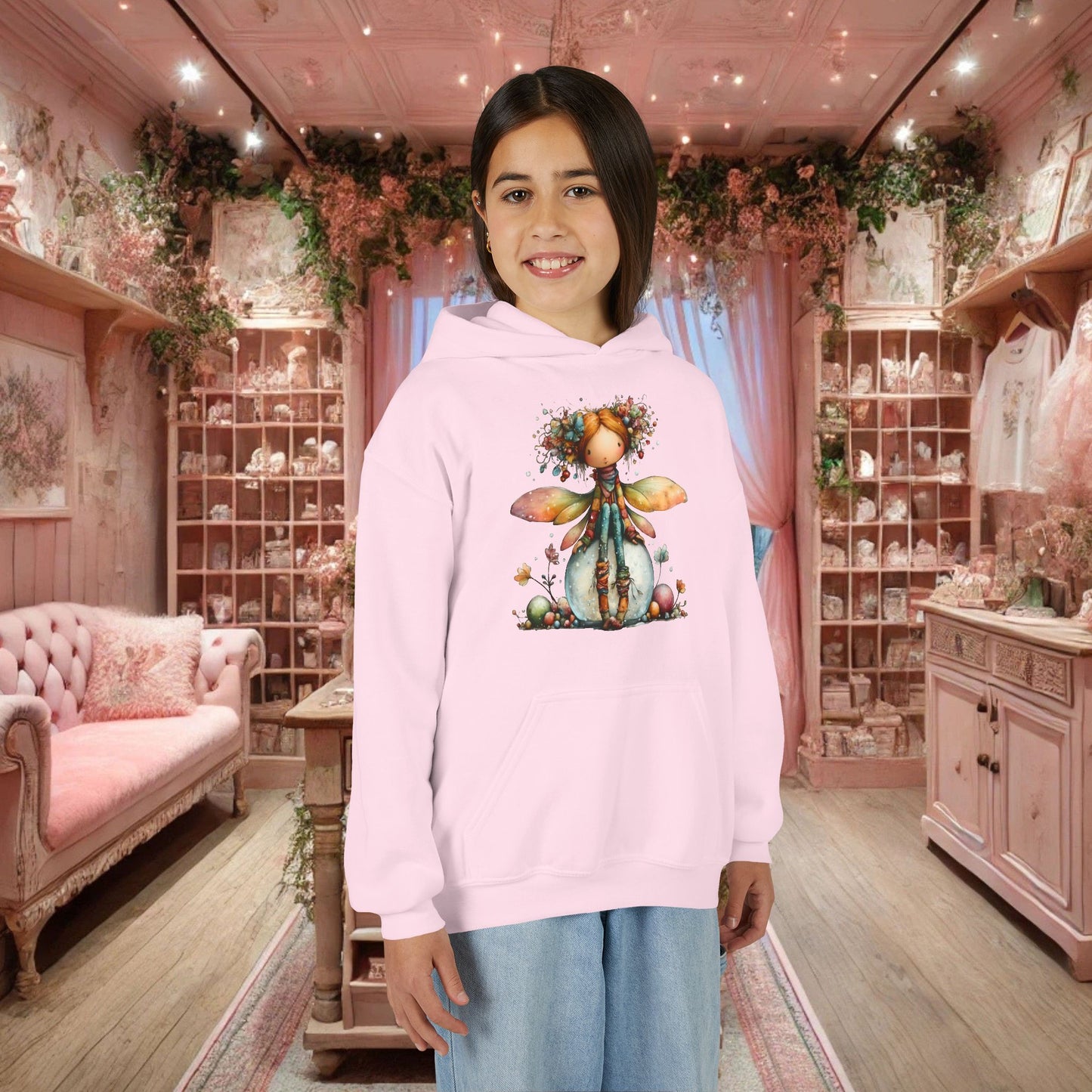 Kids Whimsical Fairy Hoodie — Cute Woodland Pixie Sweatshirt