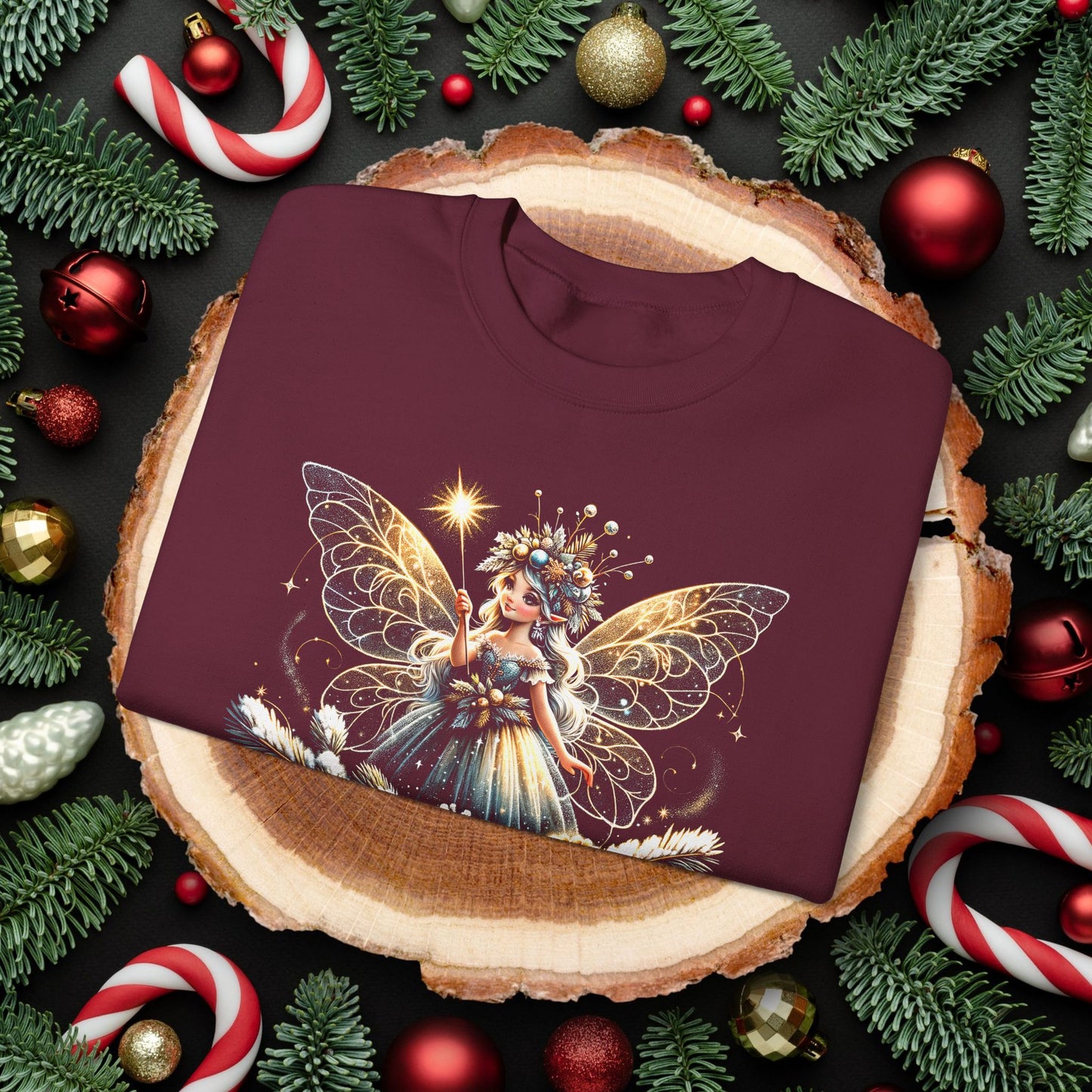Fairy-Tale Christmas Sweatshirt – Enchanted Fairycore Holiday Pullover for Cozy Winter Magic