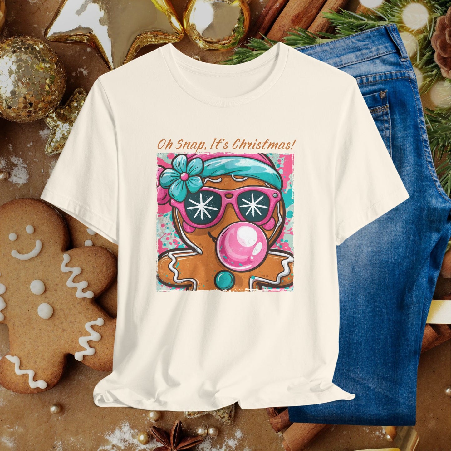 Oh Snap It’s Christmas! Gingerbread Girl Graphic Tee