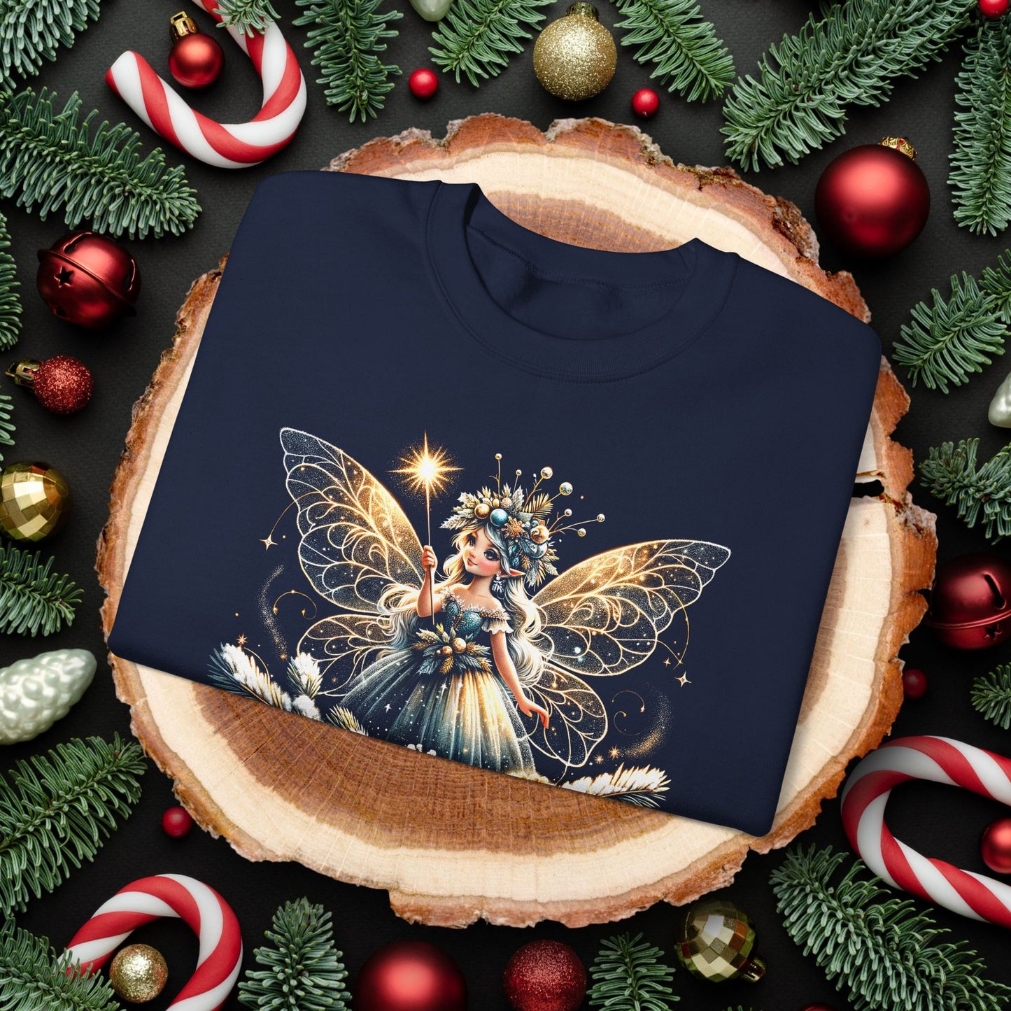 Fairy-Tale Christmas Sweatshirt – Enchanted Fairycore Holiday Pullover for Cozy Winter Magic