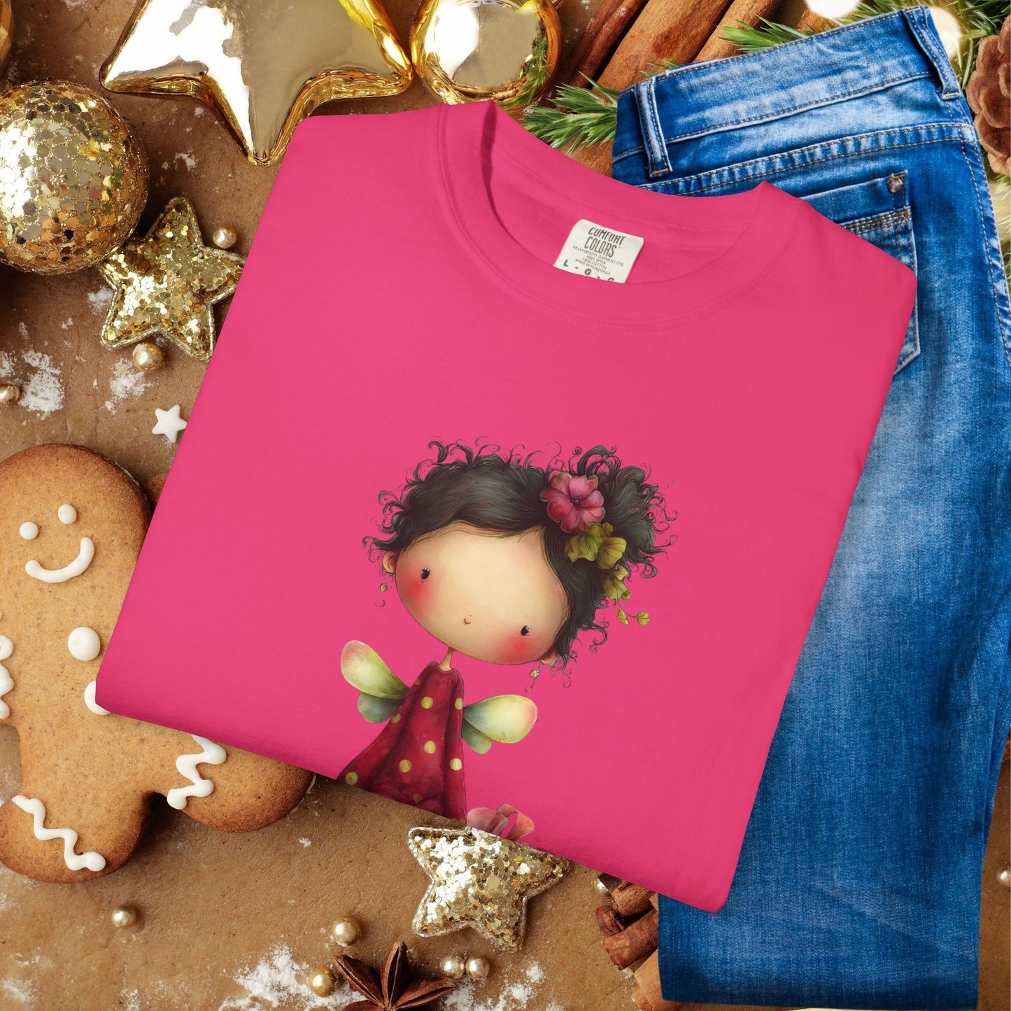 Christmas Gift Angel T‑Shirt — Merry Christmas Cute Holiday Graphic Tee