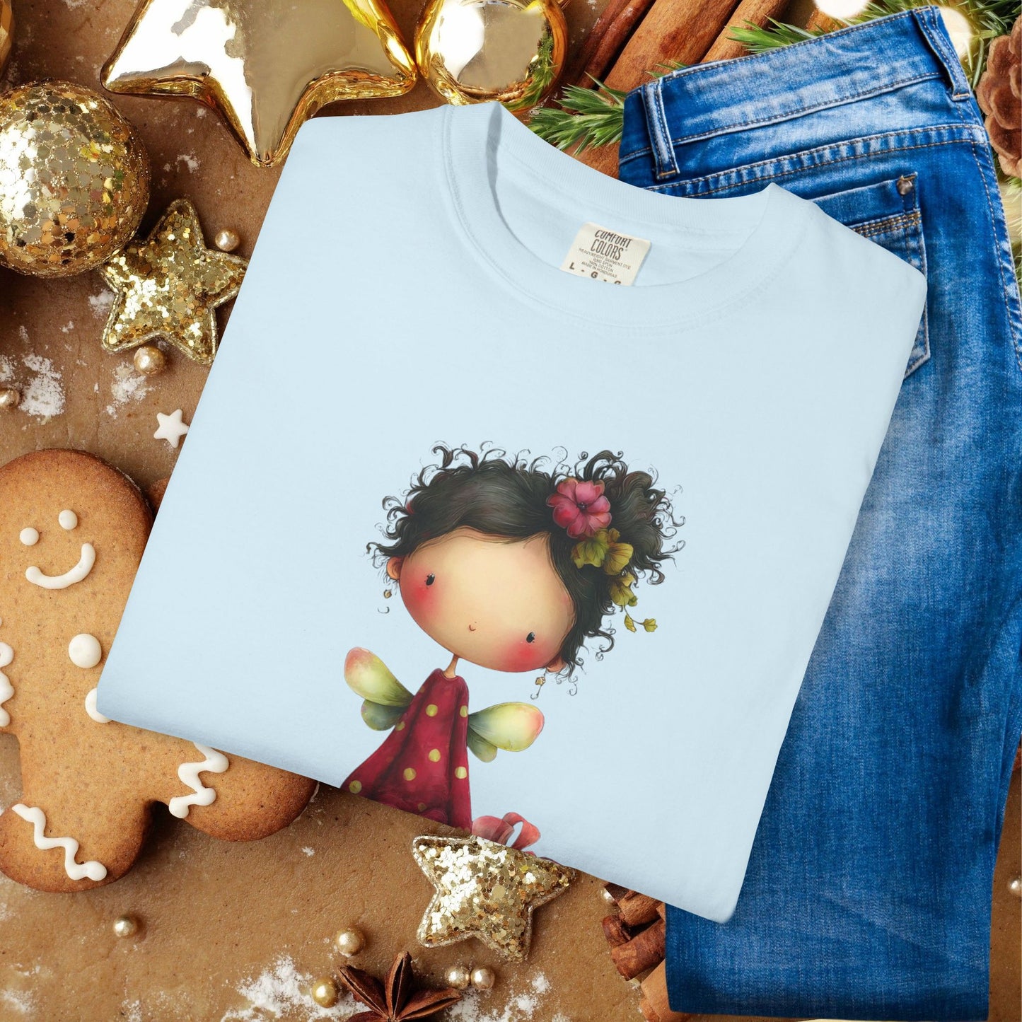 Christmas Gift Angel T‑Shirt — Merry Christmas Cute Holiday Graphic Tee