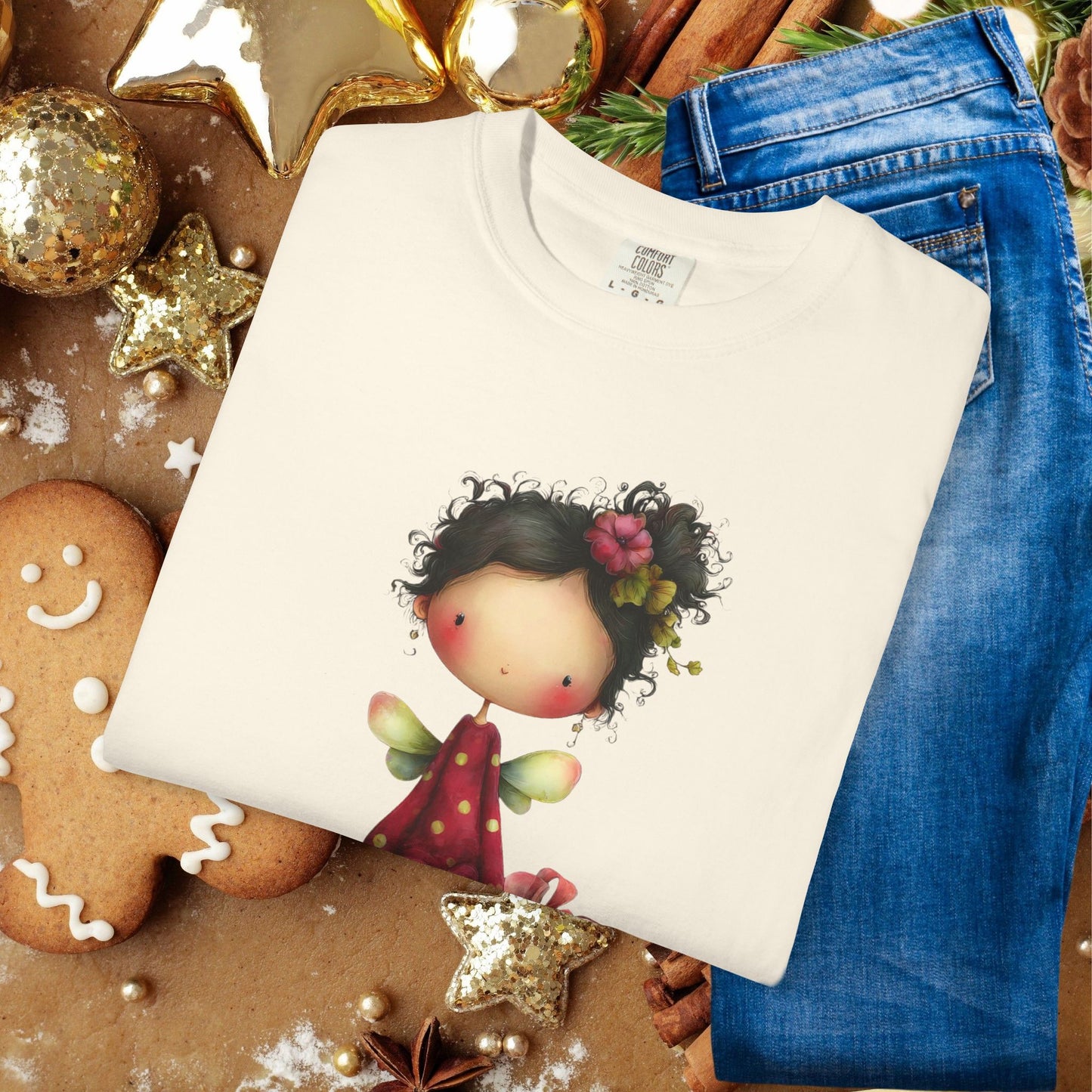 Christmas Gift Angel T‑Shirt — Merry Christmas Cute Holiday Graphic Tee