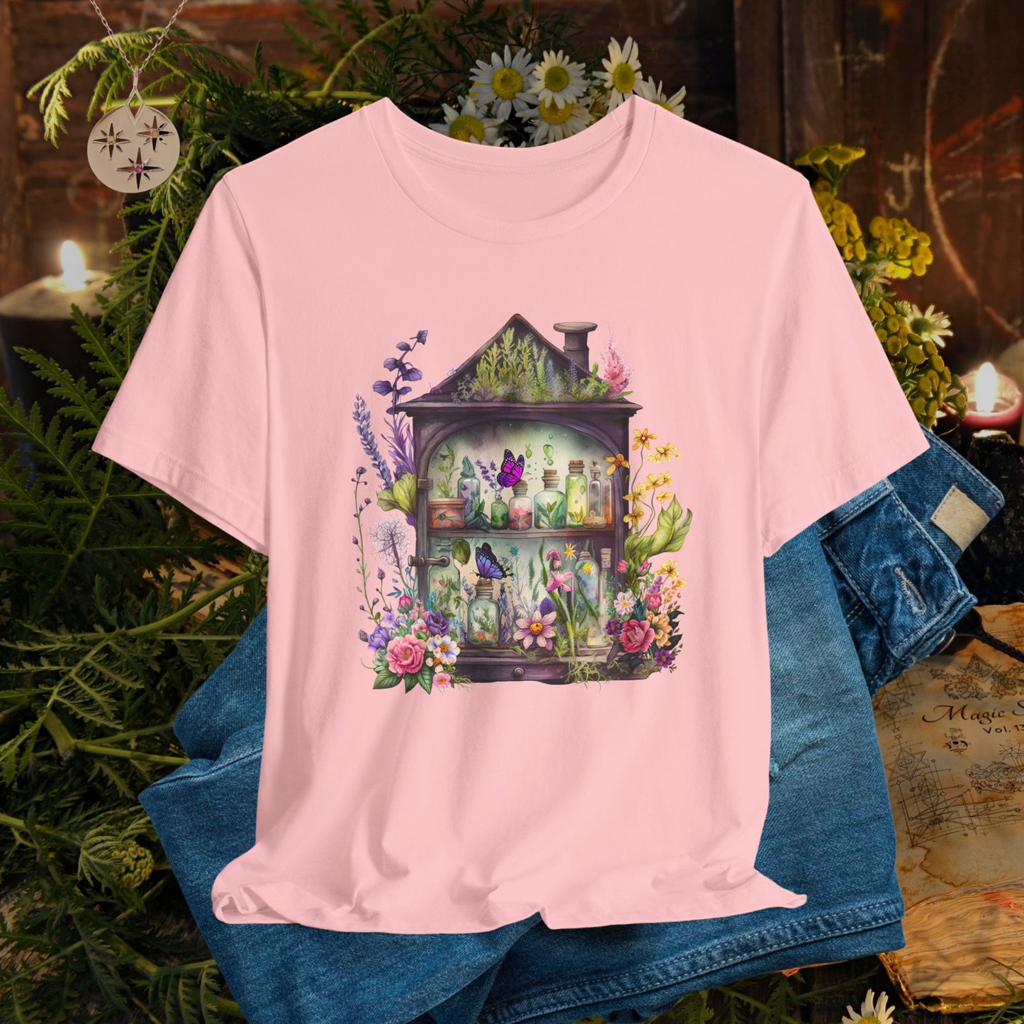 Fairy Garden Tee — Whimsical Floral Apothecary Shirt