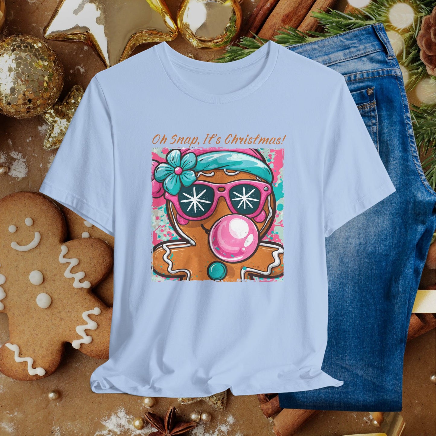 Oh Snap It’s Christmas! Gingerbread Girl Graphic Tee