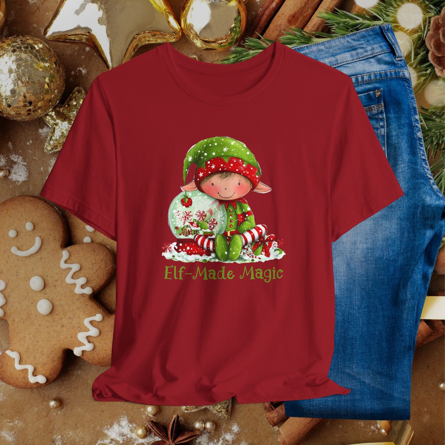 Elf-Made Magic Tee — Cute Christmas Elf Kids' Holiday T-Shirt