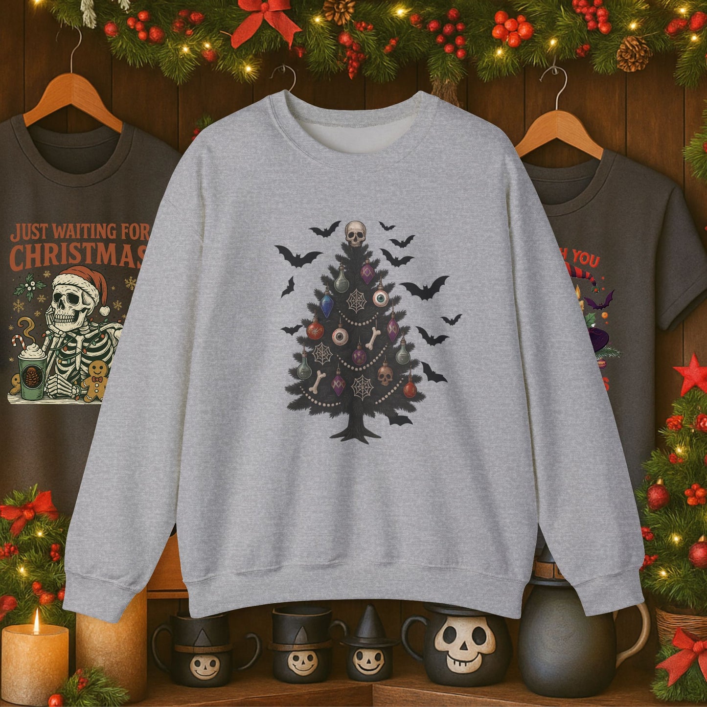 Gothic Christmas Tree Sweatshirt