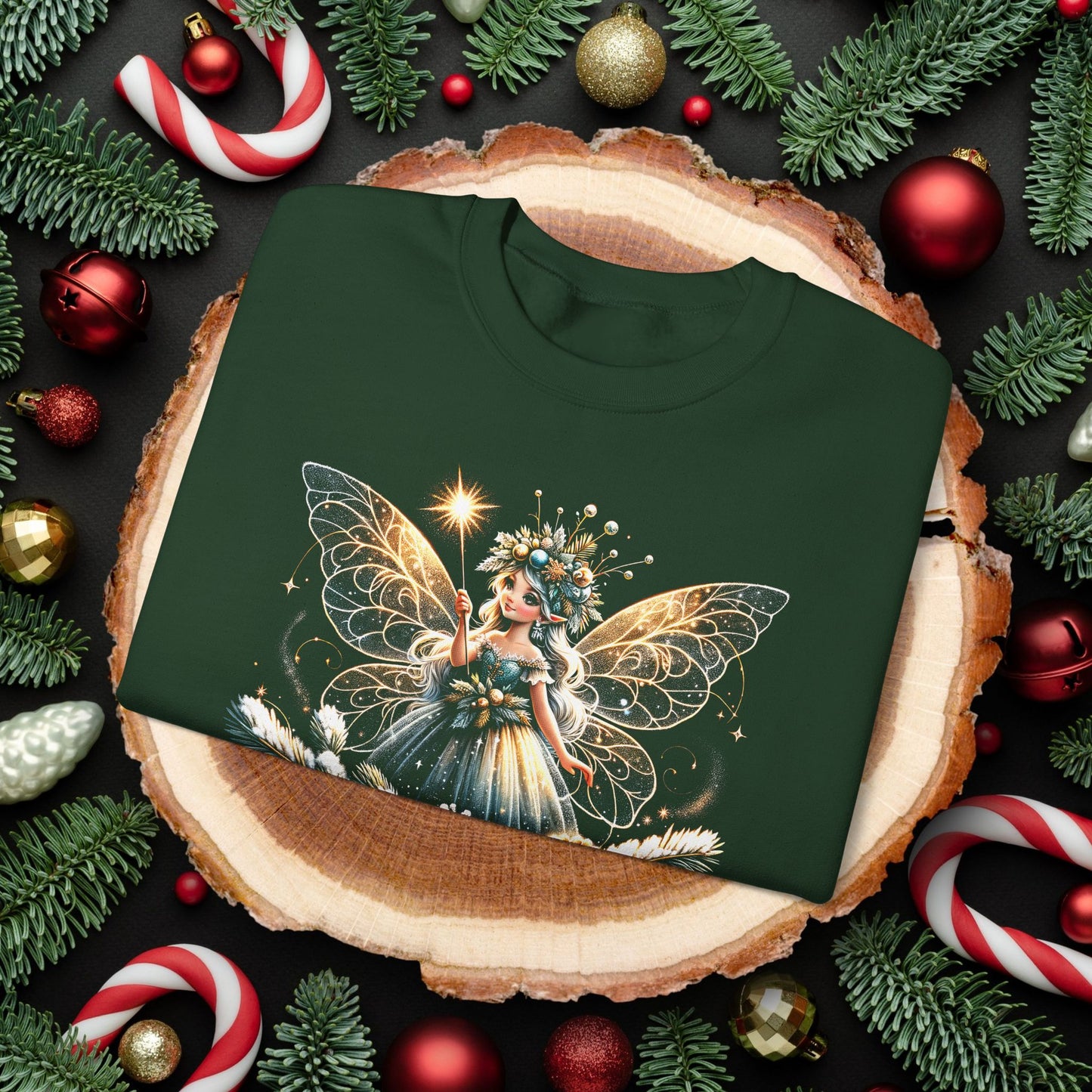 Fairy-Tale Christmas Sweatshirt – Enchanted Fairycore Holiday Pullover for Cozy Winter Magic