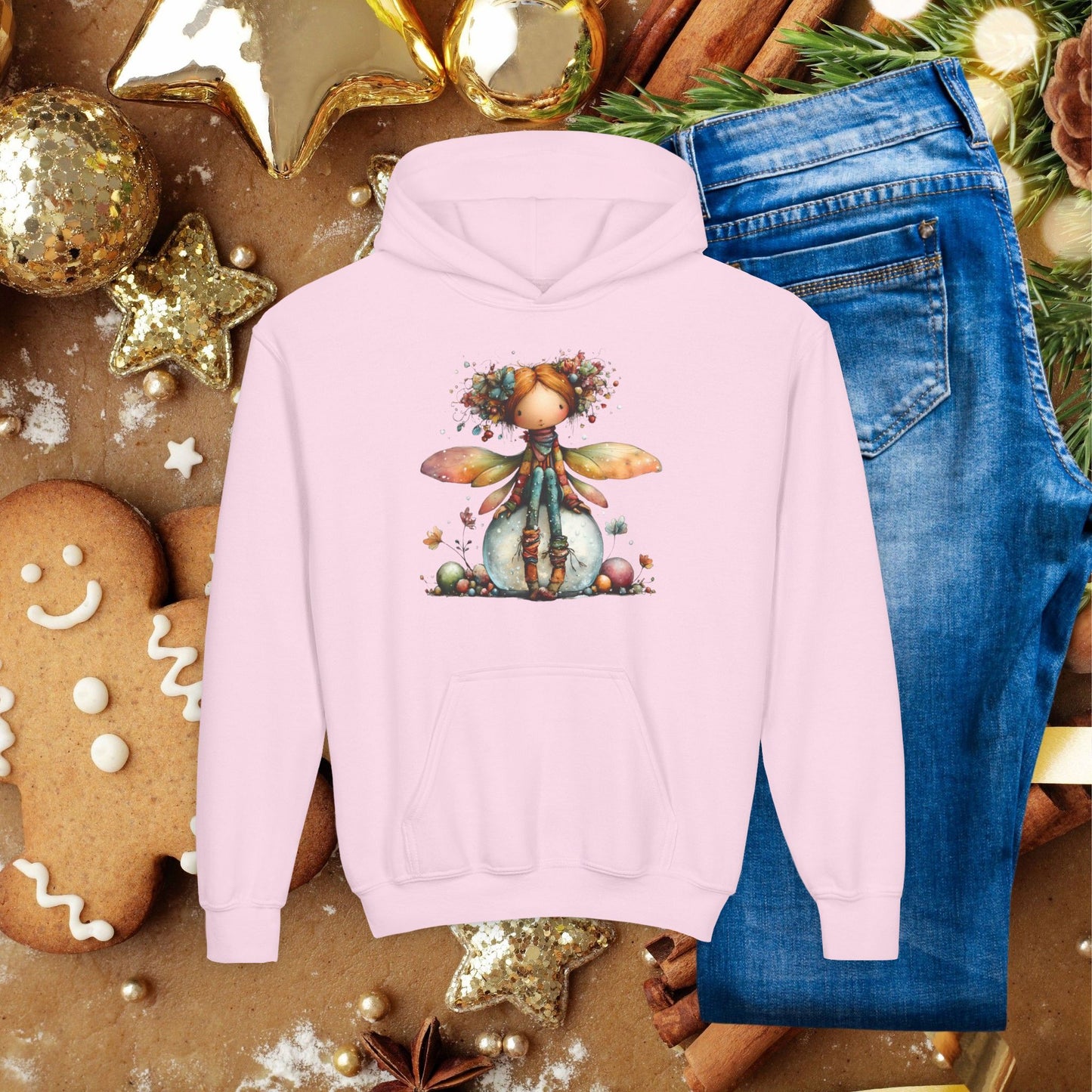 Kids Whimsical Fairy Hoodie — Cute Woodland Pixie Sweatshirt