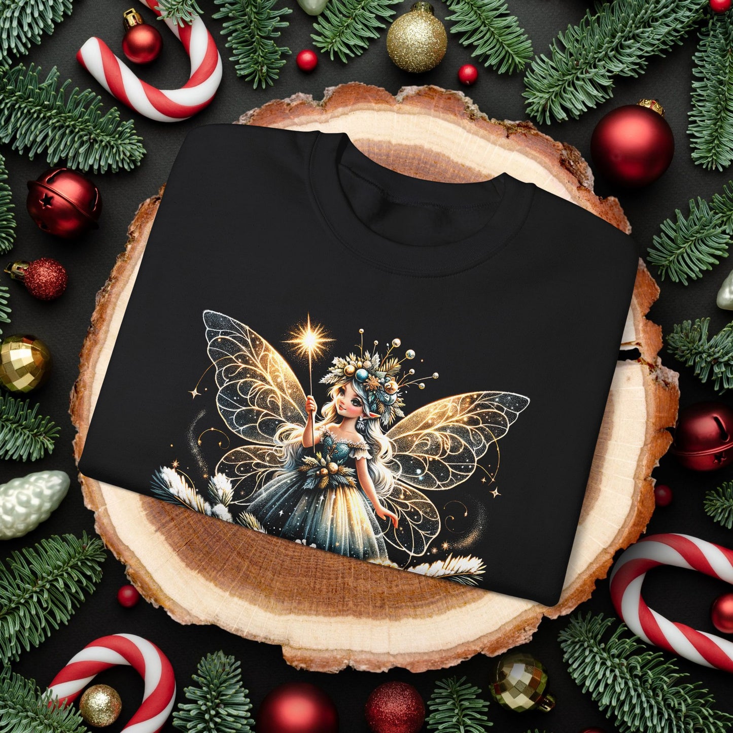 Fairy-Tale Christmas Sweatshirt – Enchanted Fairycore Holiday Pullover for Cozy Winter Magic