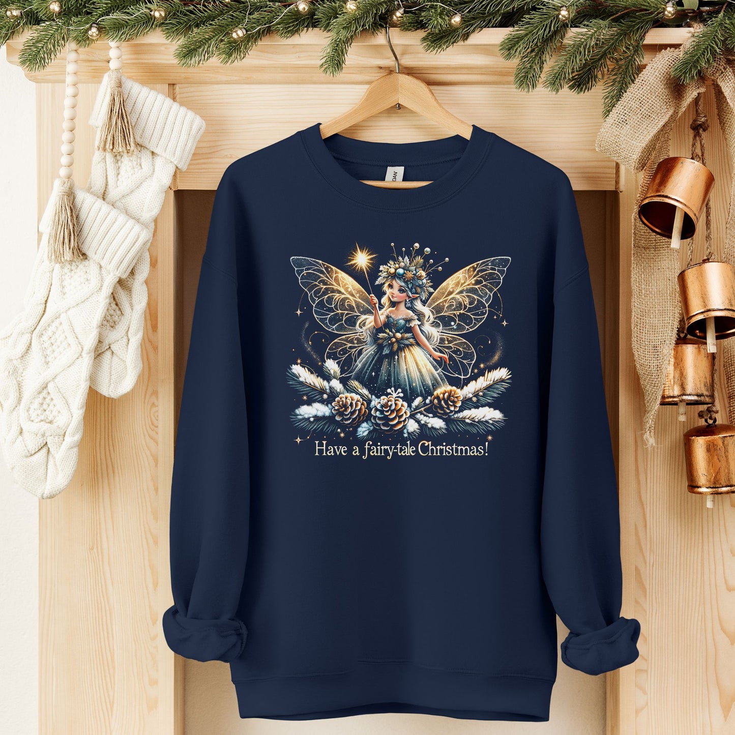 Fairy-Tale Christmas Sweatshirt – Enchanted Fairycore Holiday Pullover for Cozy Winter Magic