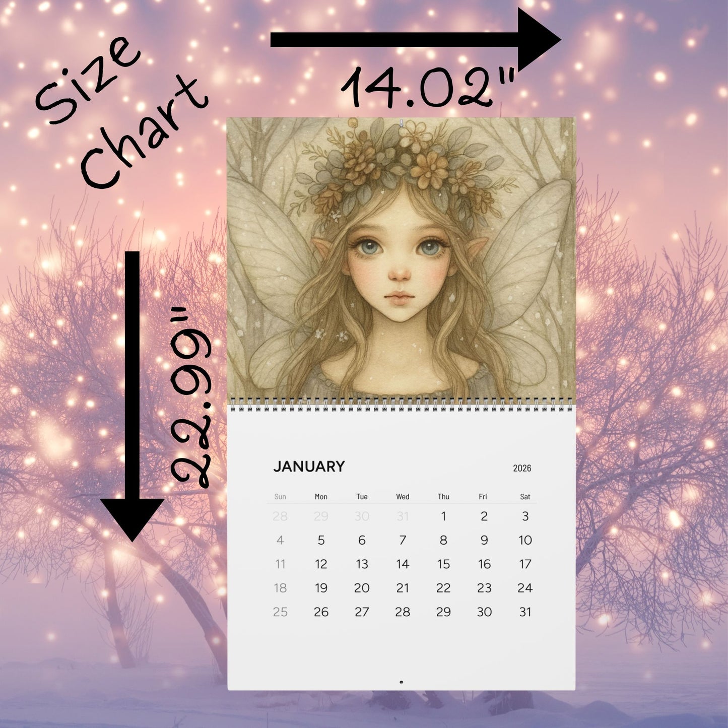 2026 Wall Calendar - Fairy Dust Tee Shop Calendar