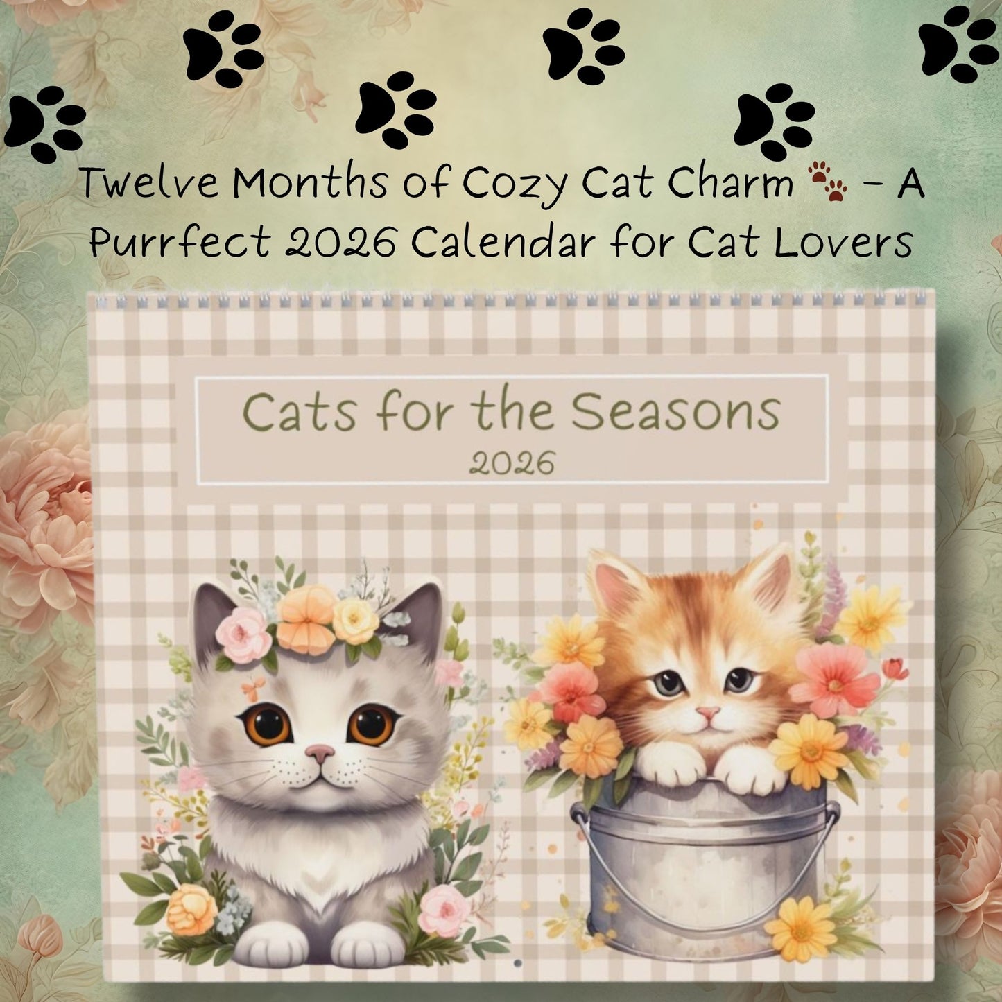 Wall Calendar Cats for the Seasons 2026