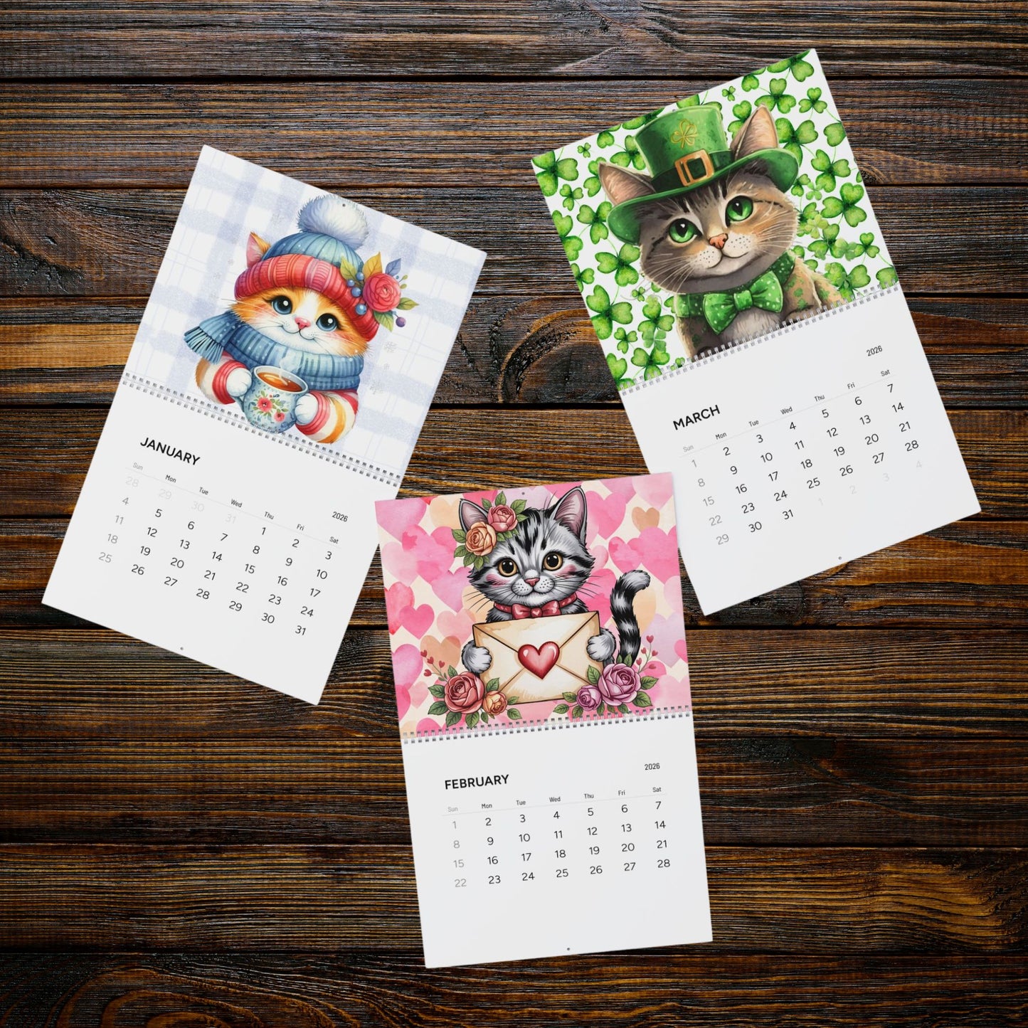 Wall Calendar Cats for the Seasons 2026