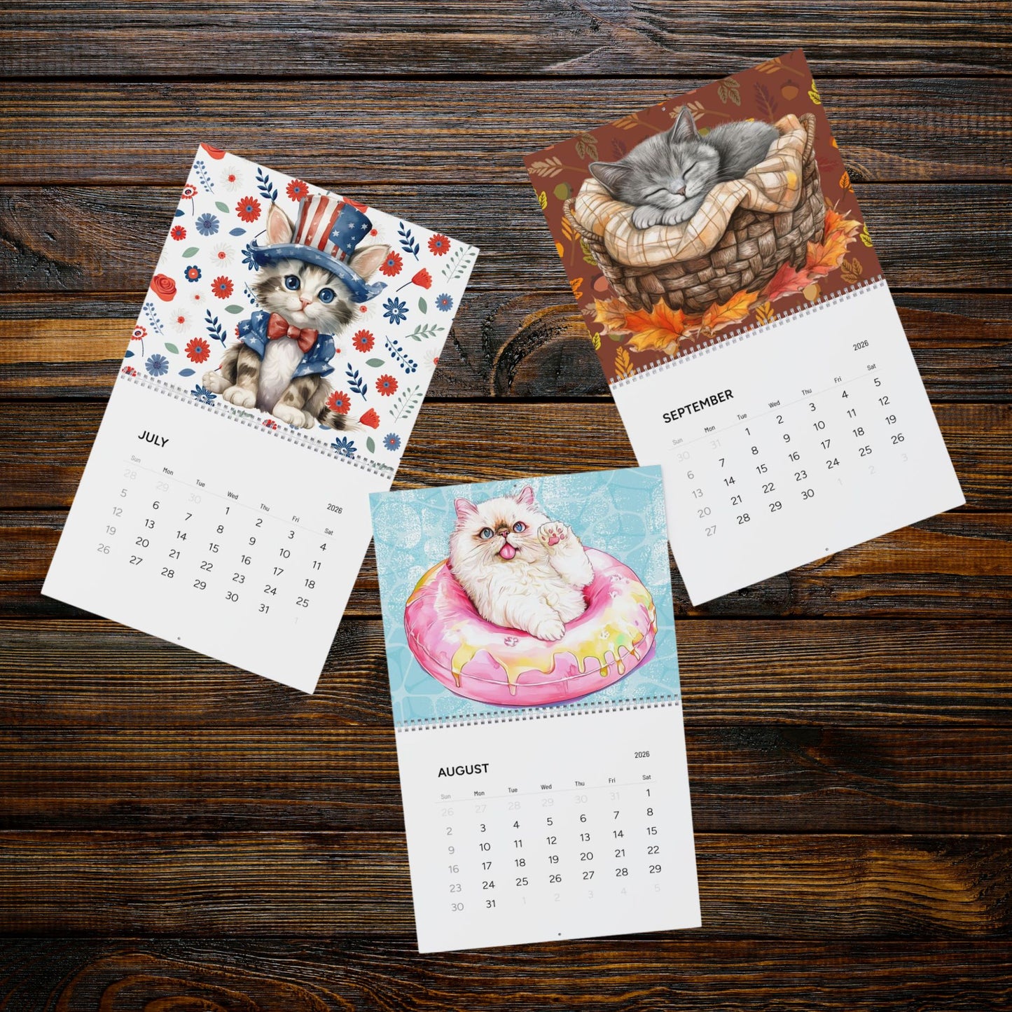 Wall Calendar Cats for the Seasons 2026