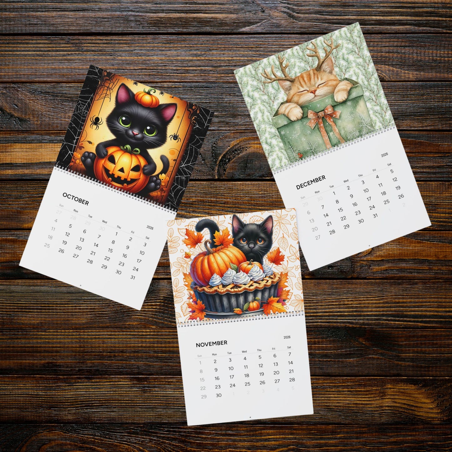 Wall Calendar Cats for the Seasons 2026
