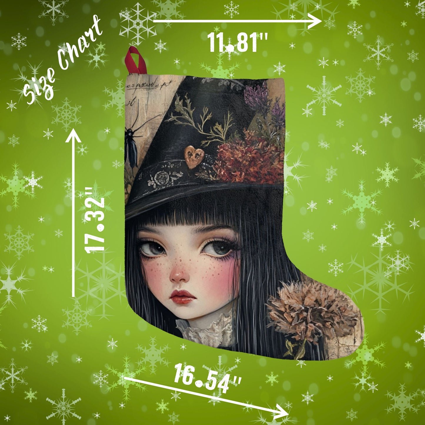 Gothic Girl Witch Stocking