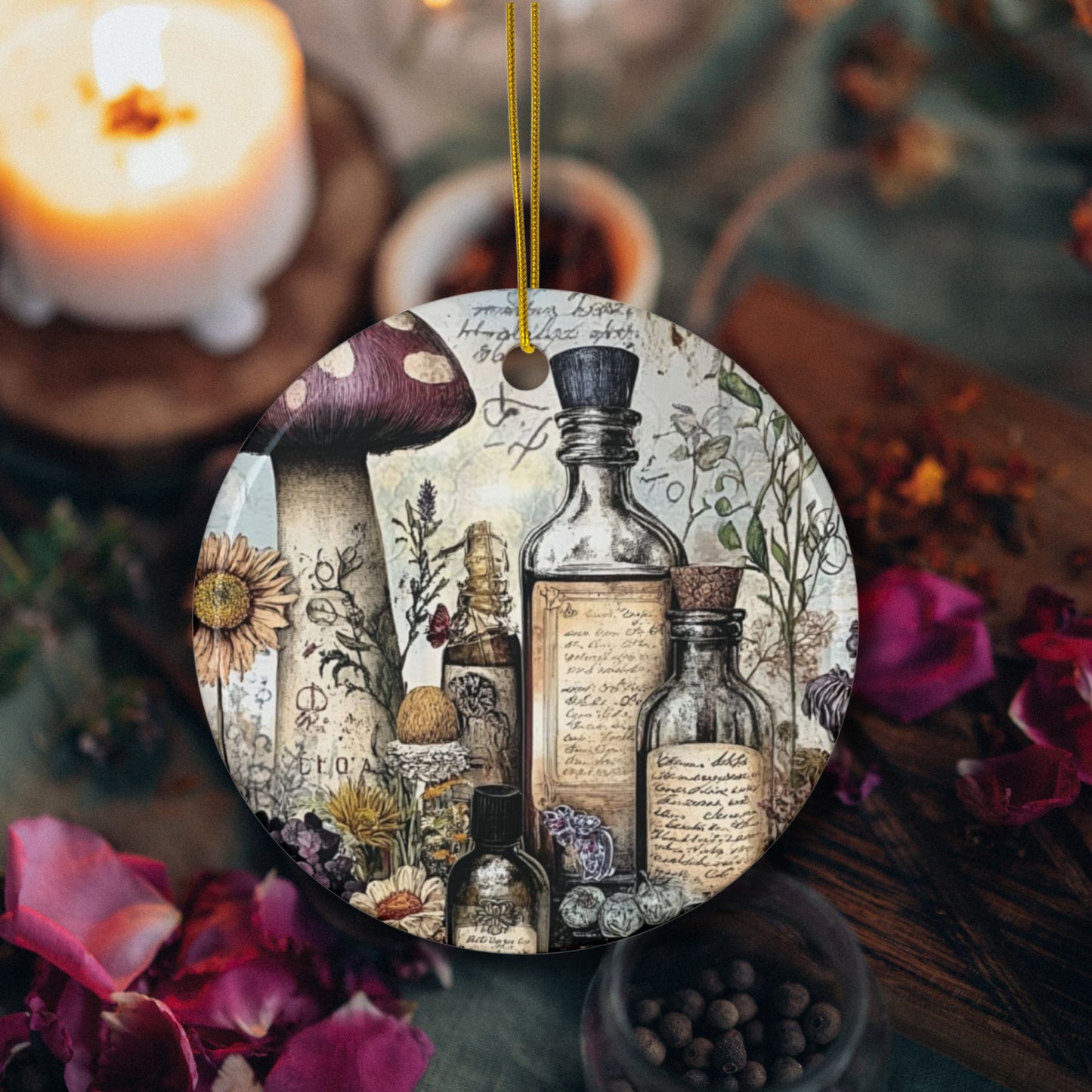 Witchy Apothecary Potion Bottle Ornament