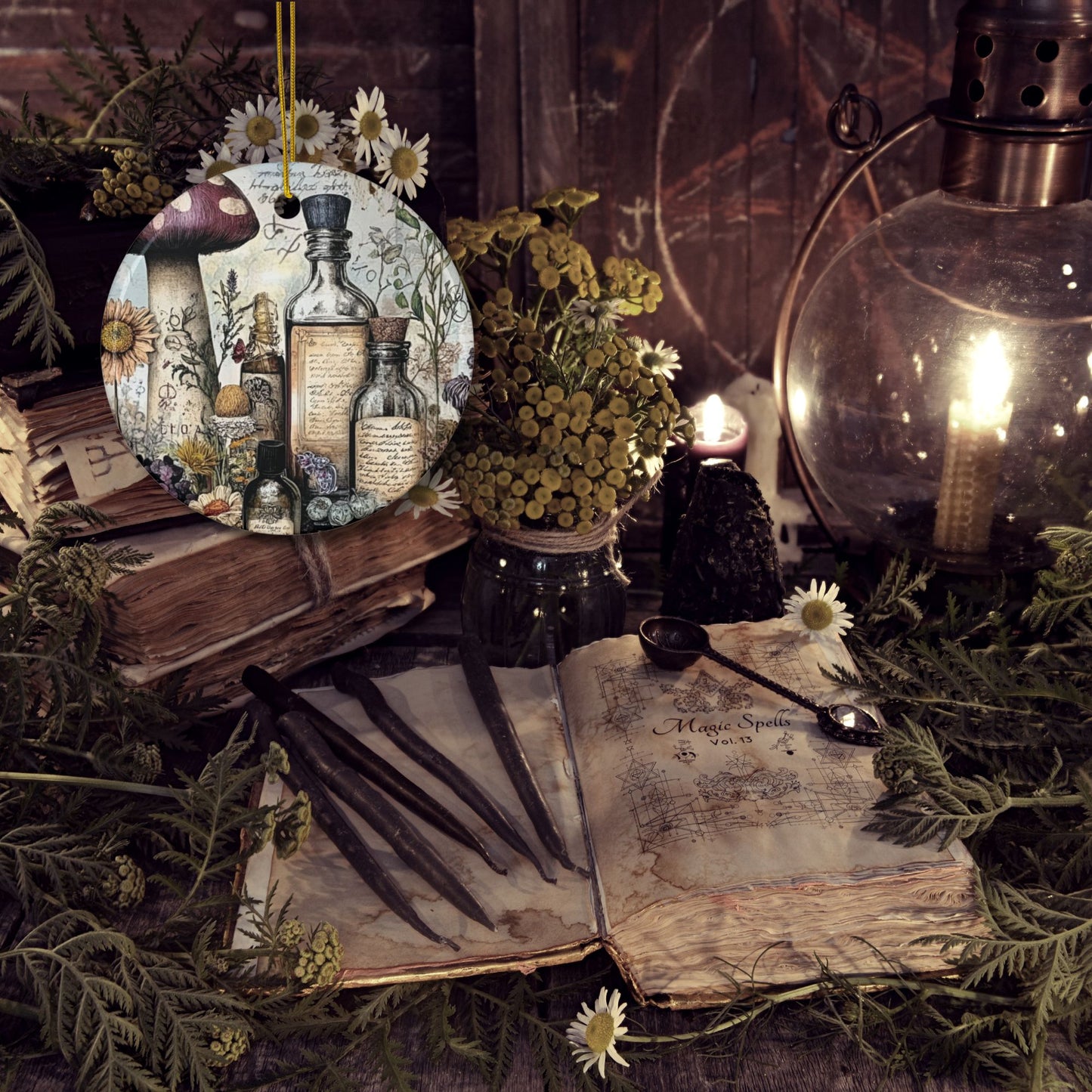 Witchy Apothecary Potion Bottle Ornament