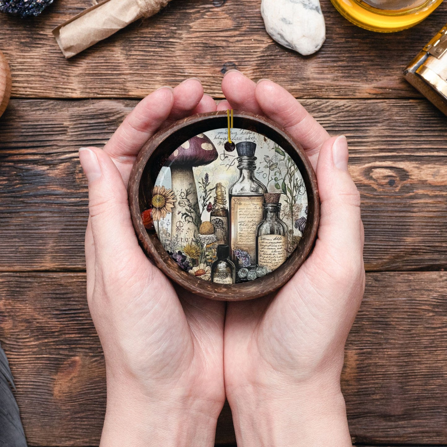 Witchy Apothecary Potion Bottle Ornament