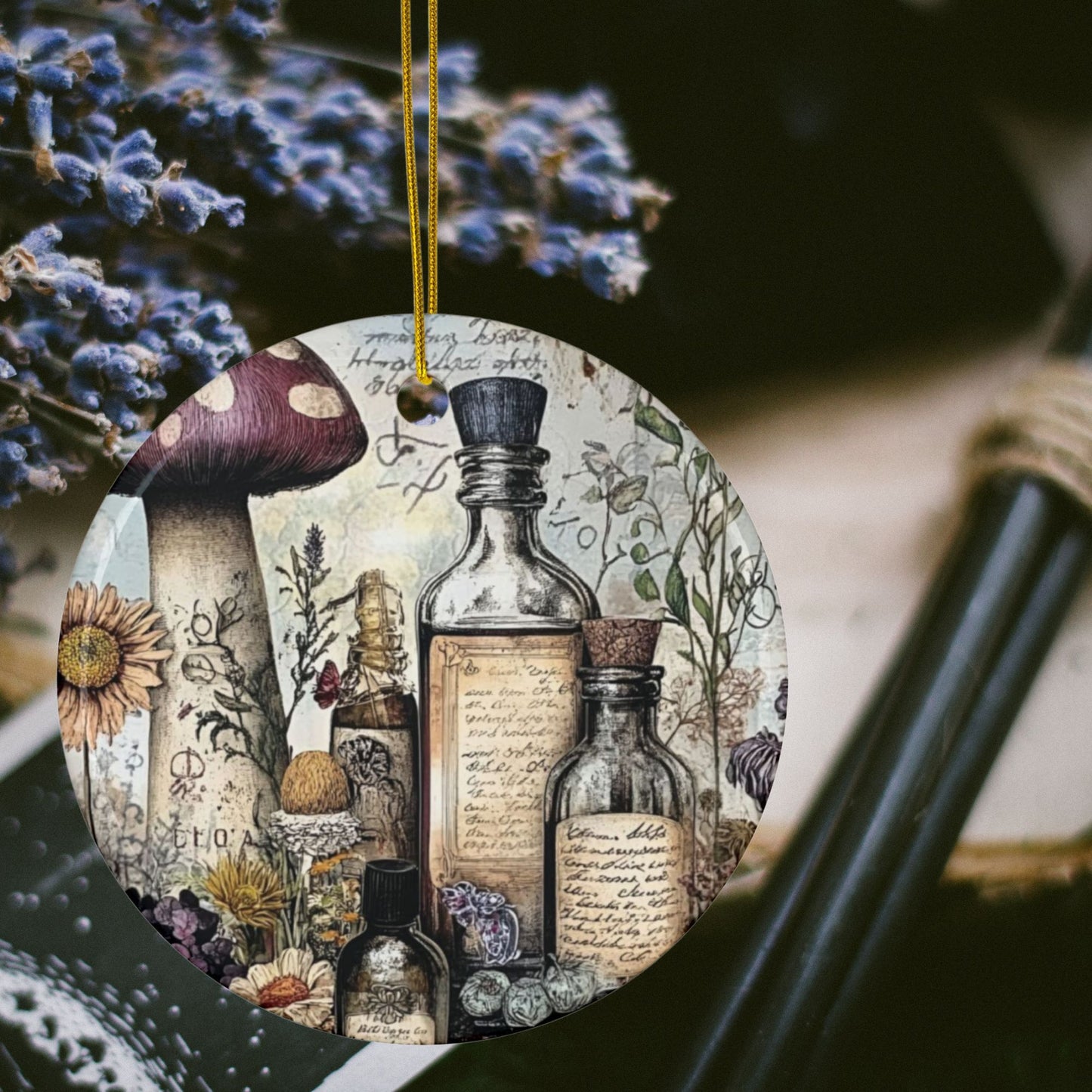 Witchy Apothecary Potion Bottle Ornament