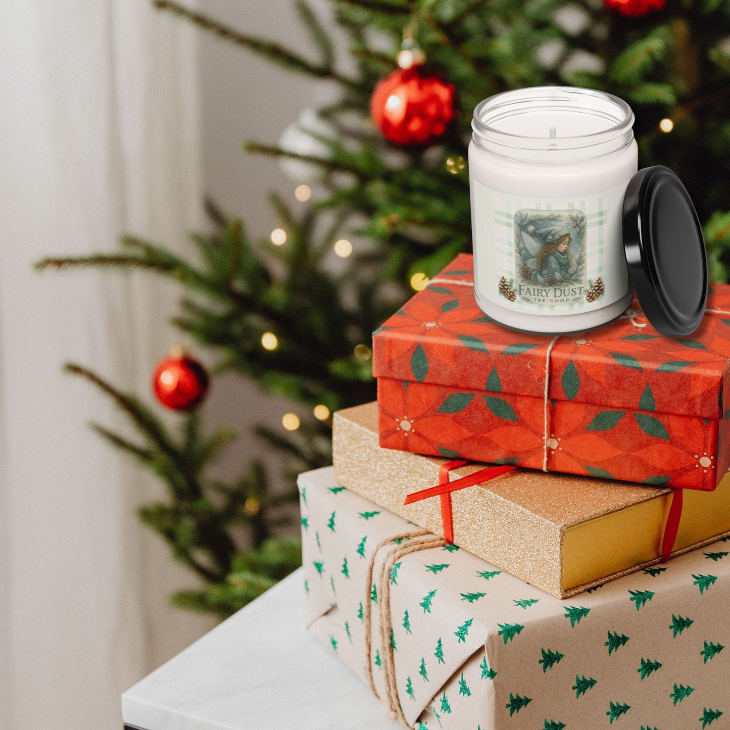 Fairy Dust Soy Candle 9oz — Woodland Pine & Vanilla Scented Jar