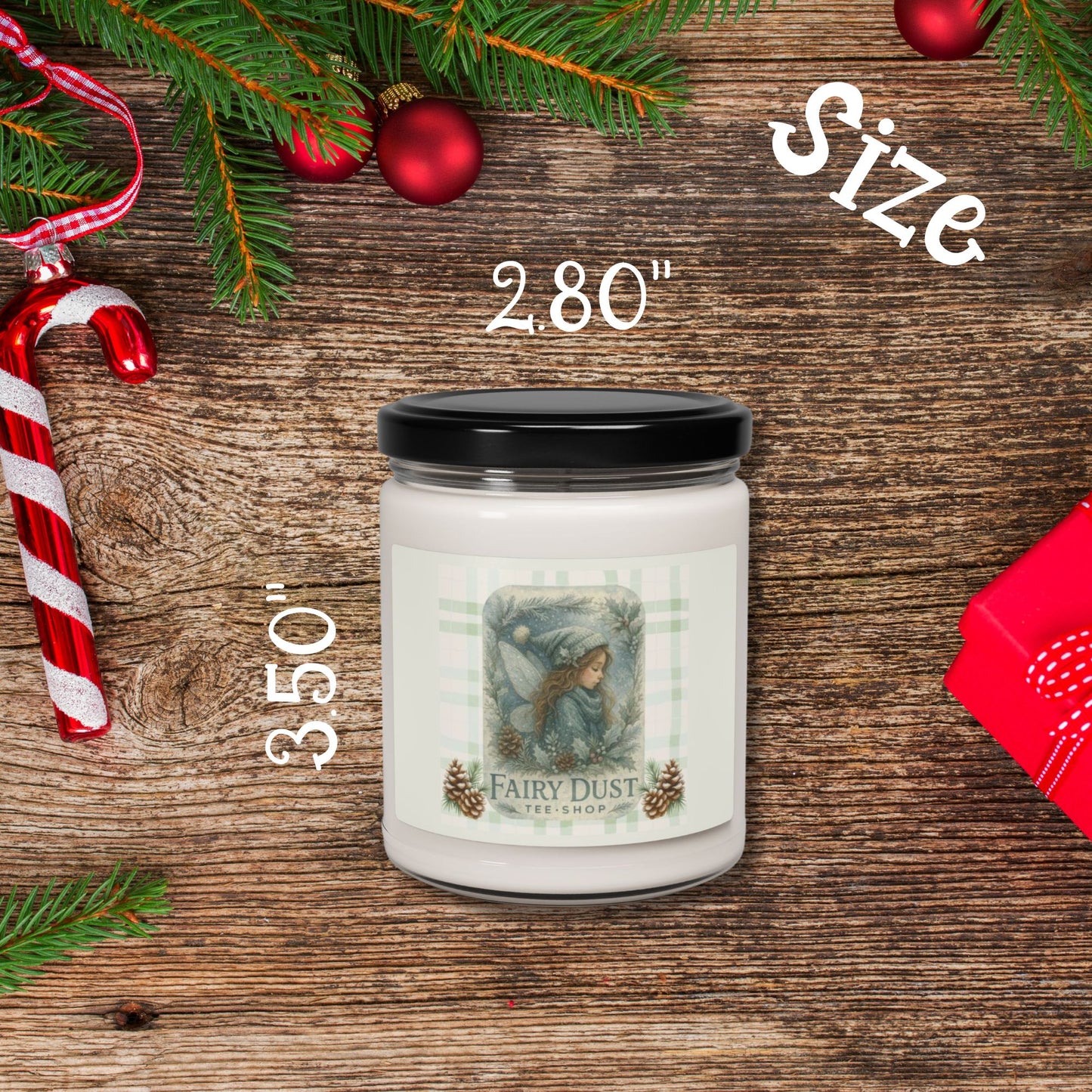 Fairy Dust Soy Candle 9oz — Woodland Pine & Vanilla Scented Jar