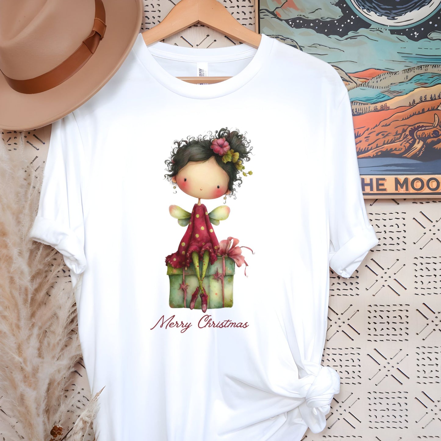 Christmas Gift Angel T‑Shirt — Merry Christmas Cute Holiday Graphic Tee