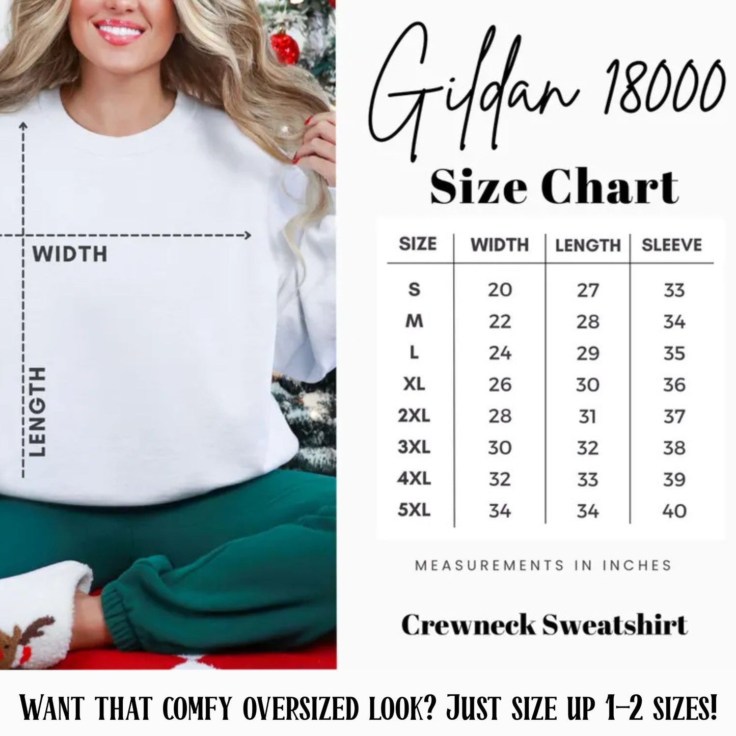 Christmas Gnome Crewneck Sweatshirt - "Just a girl who loves Christmas