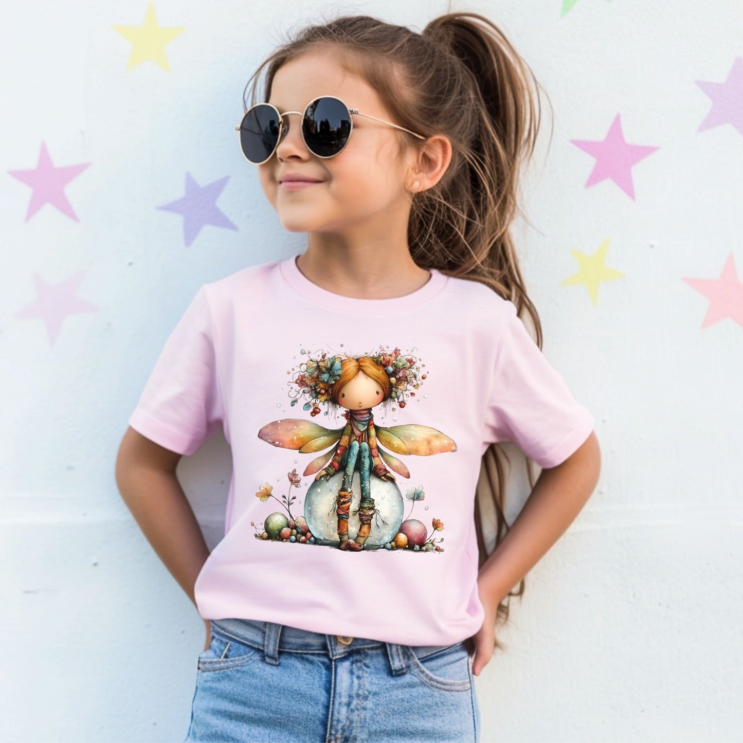 Kids Fairy Girl Tee — Whimsical Woodland Fairy T-Shirt