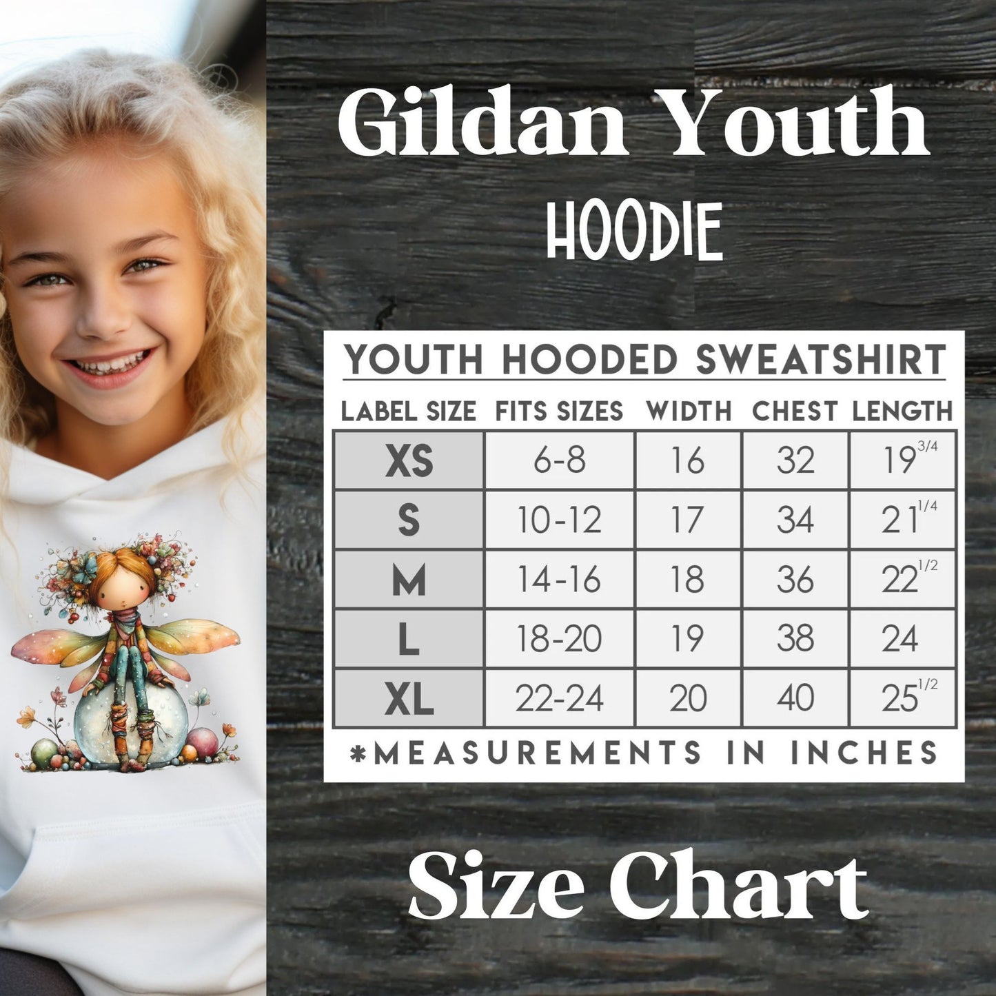 Kids Christmas Angel Hoodie — Cute Elf with Snowman Holiday Sweatshirt