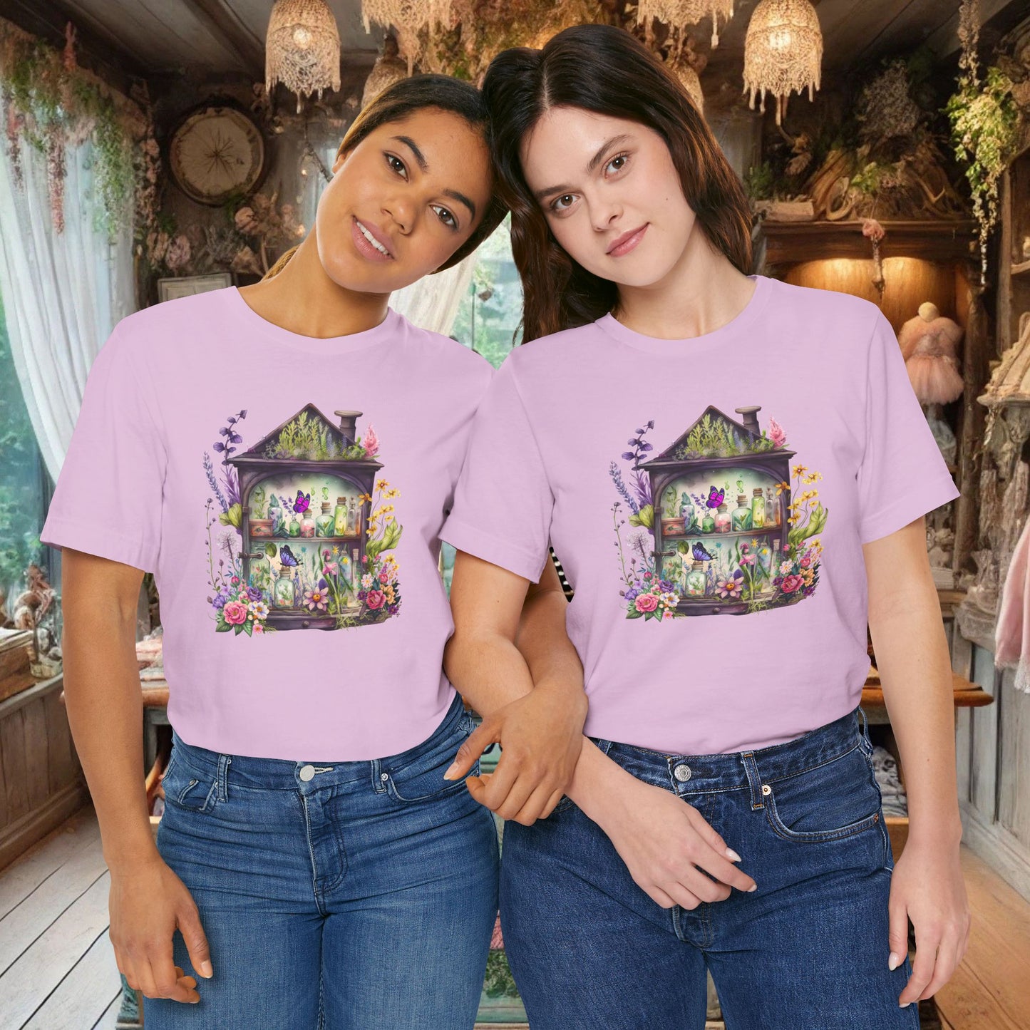 Fairy Garden Tee — Whimsical Floral Apothecary Shirt