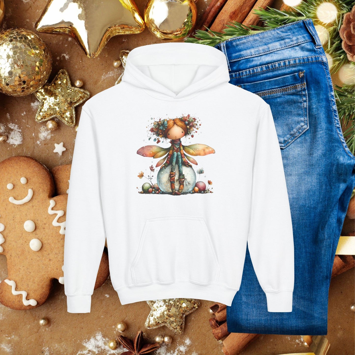 Kids Whimsical Fairy Hoodie — Cute Woodland Pixie Sweatshirt