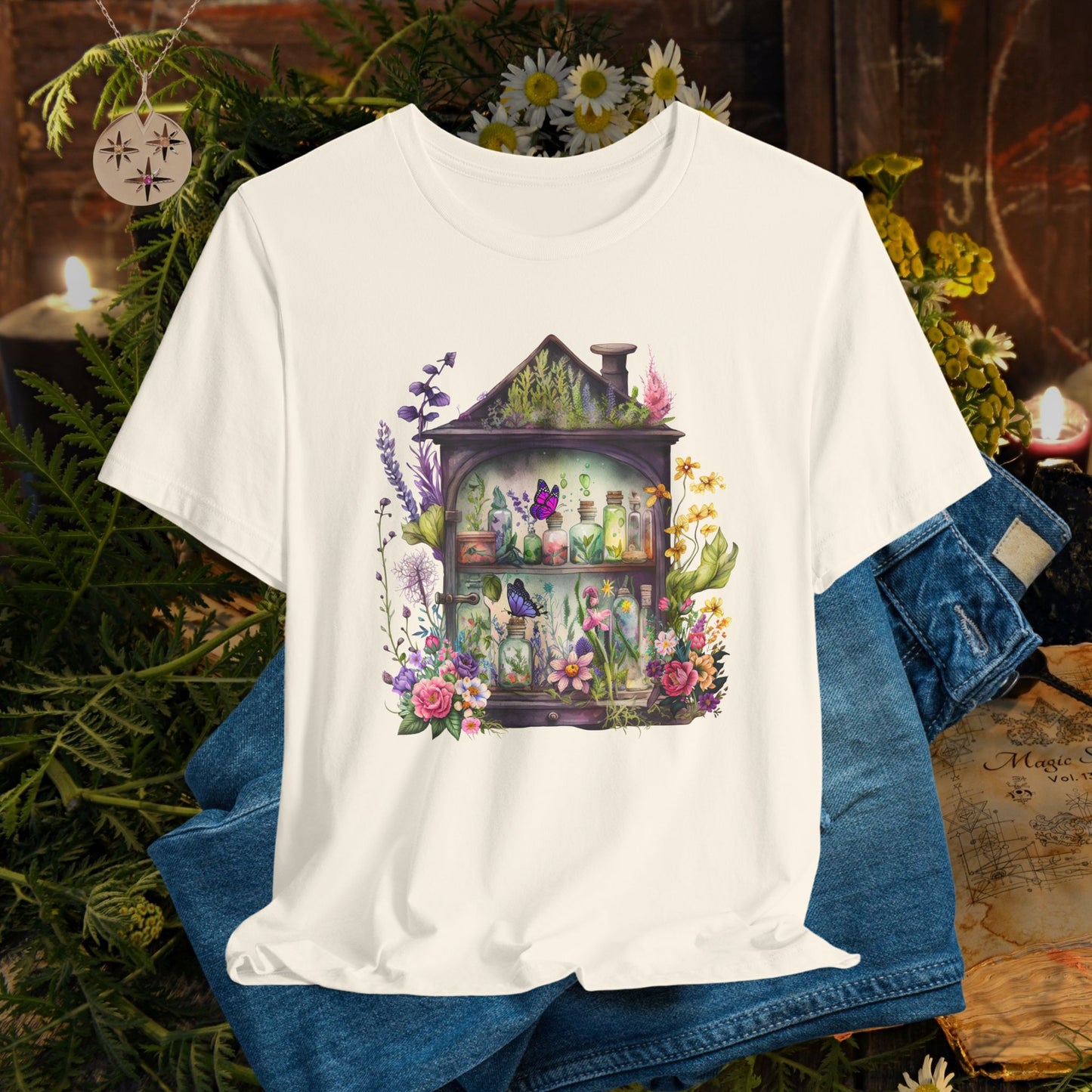 Fairy Garden Tee — Whimsical Floral Apothecary Shirt