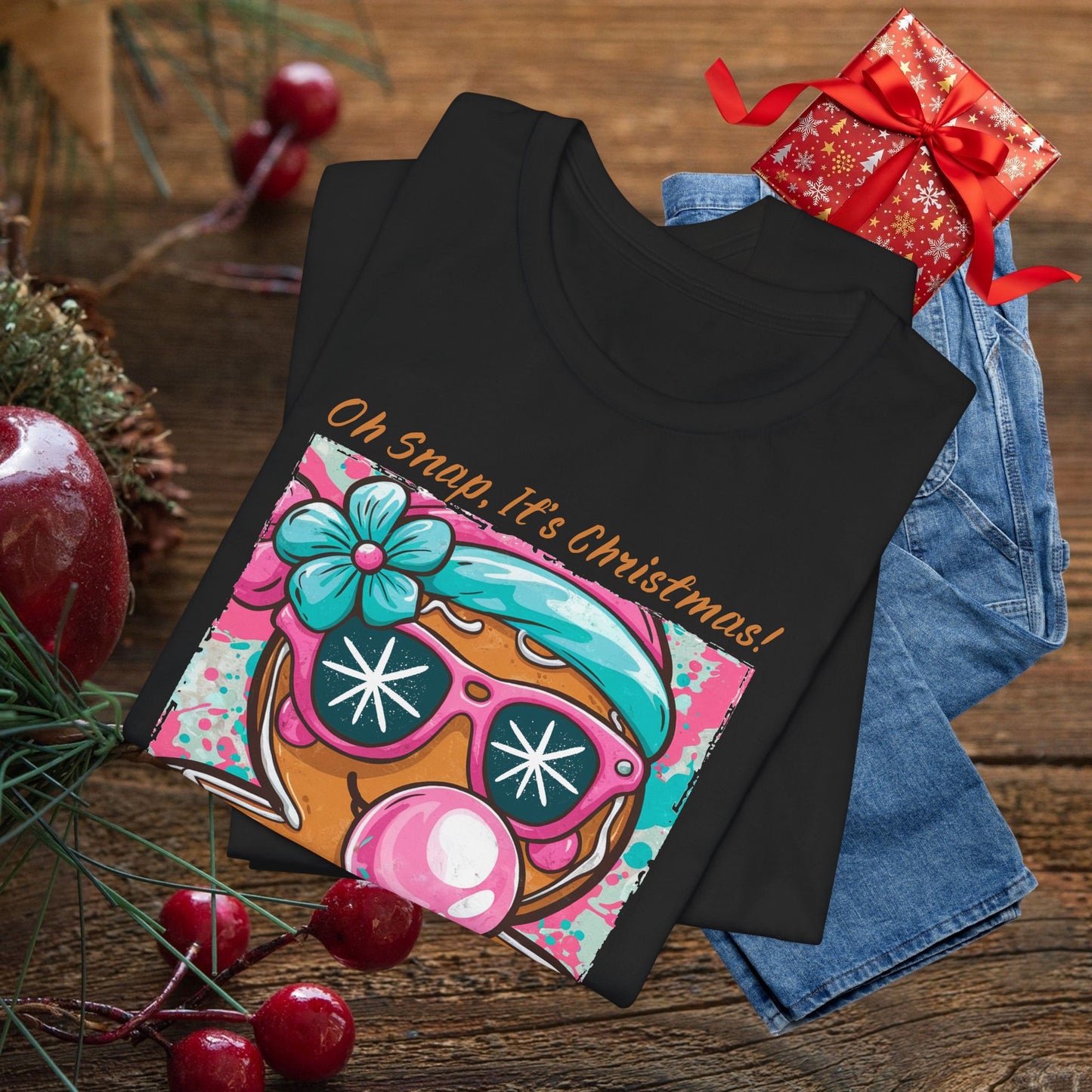Oh Snap It’s Christmas! Gingerbread Girl Graphic Tee