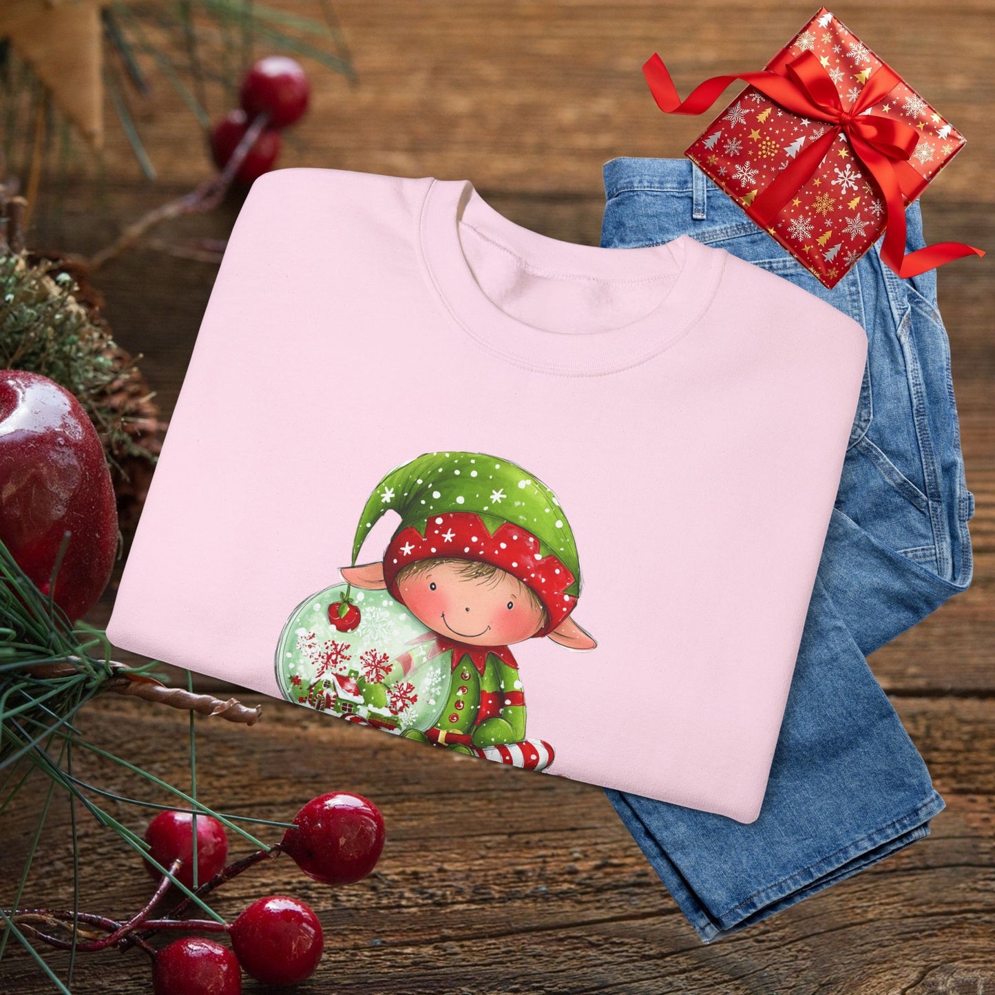 Elf-Made Magic Sweatshirt — Cute Christmas Elf Holiday Crewneck