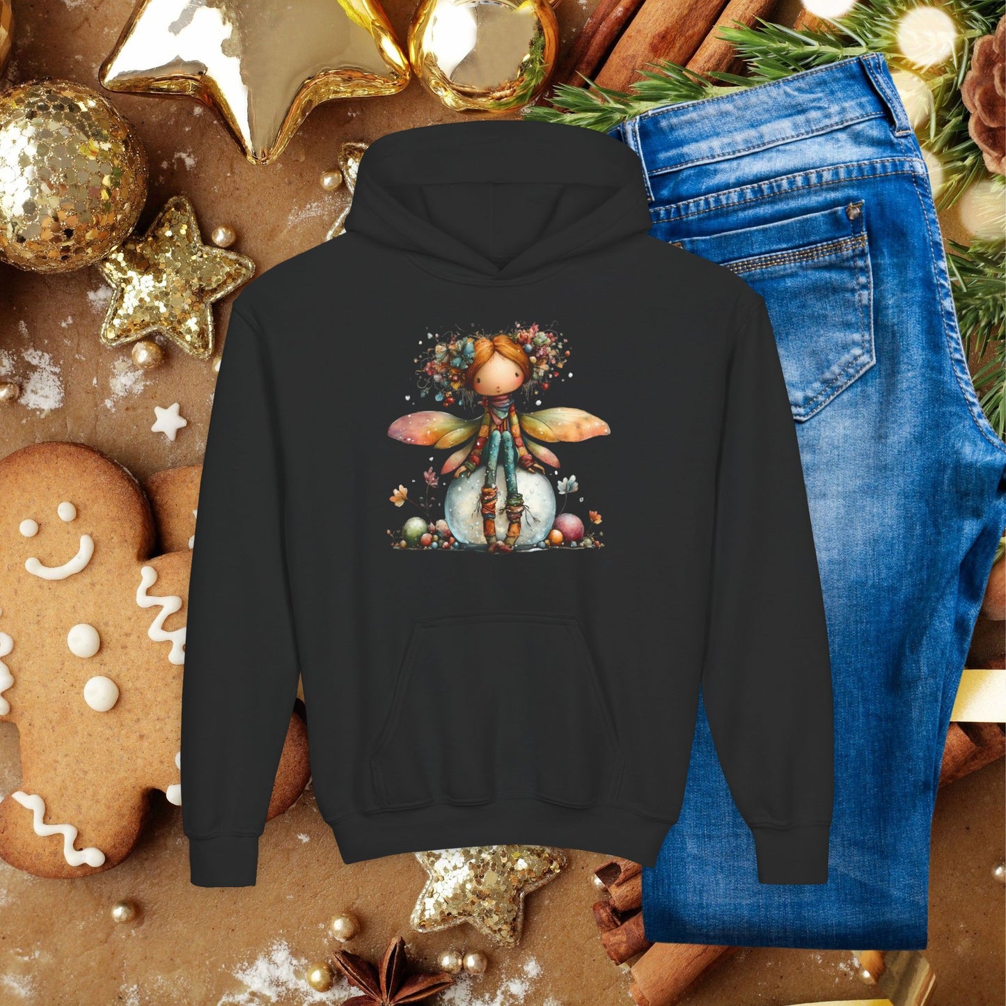 Kids Whimsical Fairy Hoodie — Cute Woodland Pixie Sweatshirt