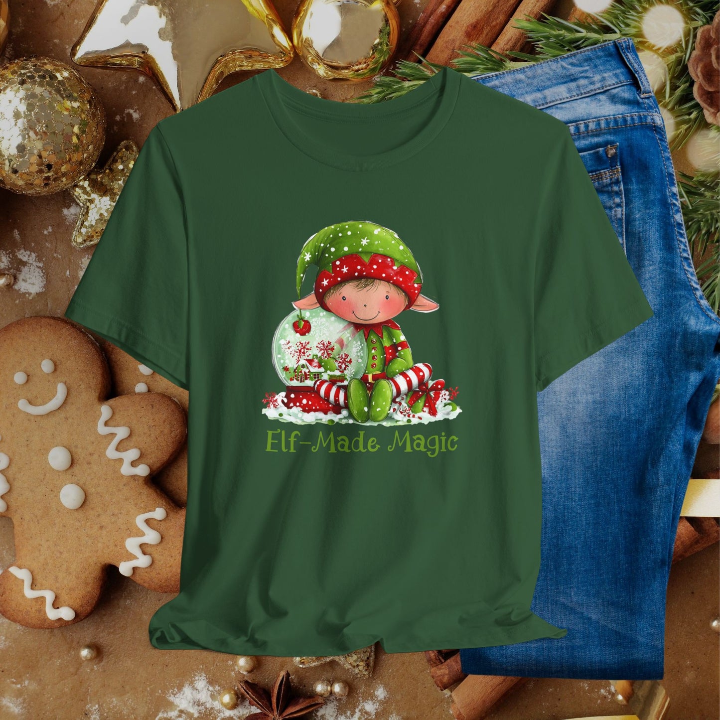 Elf-Made Magic Tee — Cute Christmas Elf Kids' Holiday T-Shirt