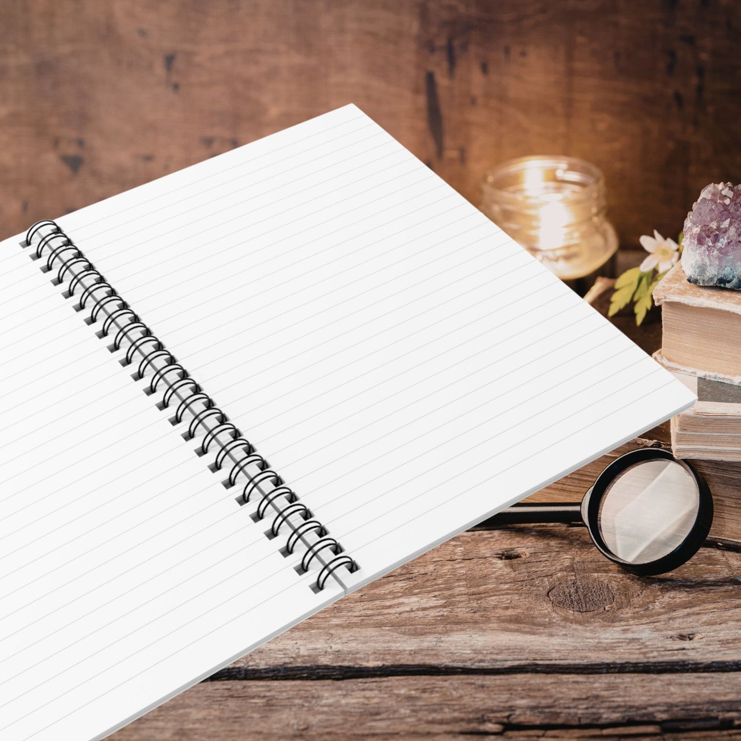 Romantic Apothecary Design - Ruled Line Spiral Notebook