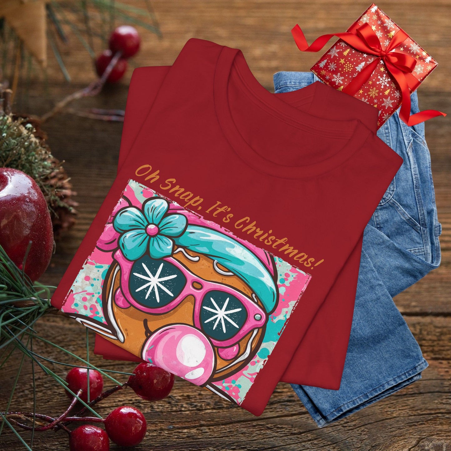 Oh Snap It’s Christmas! Gingerbread Girl Graphic Tee