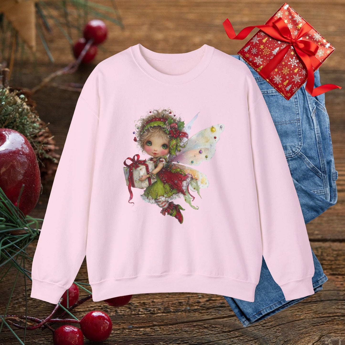 Christmas Fairy Sweatshirt – Whimsical Fairycore Holiday Pullover for Cozy Winter Days